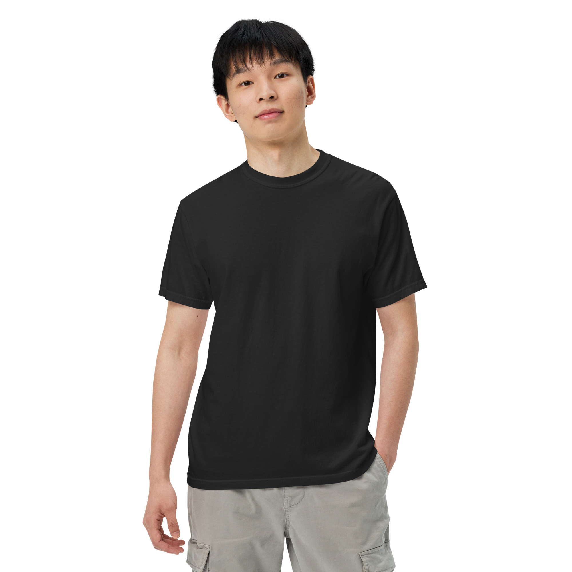 "MI AMOR POR TI BLK AND WHT" Unisex garment-dyed heavyweight t-shirt - Image 3