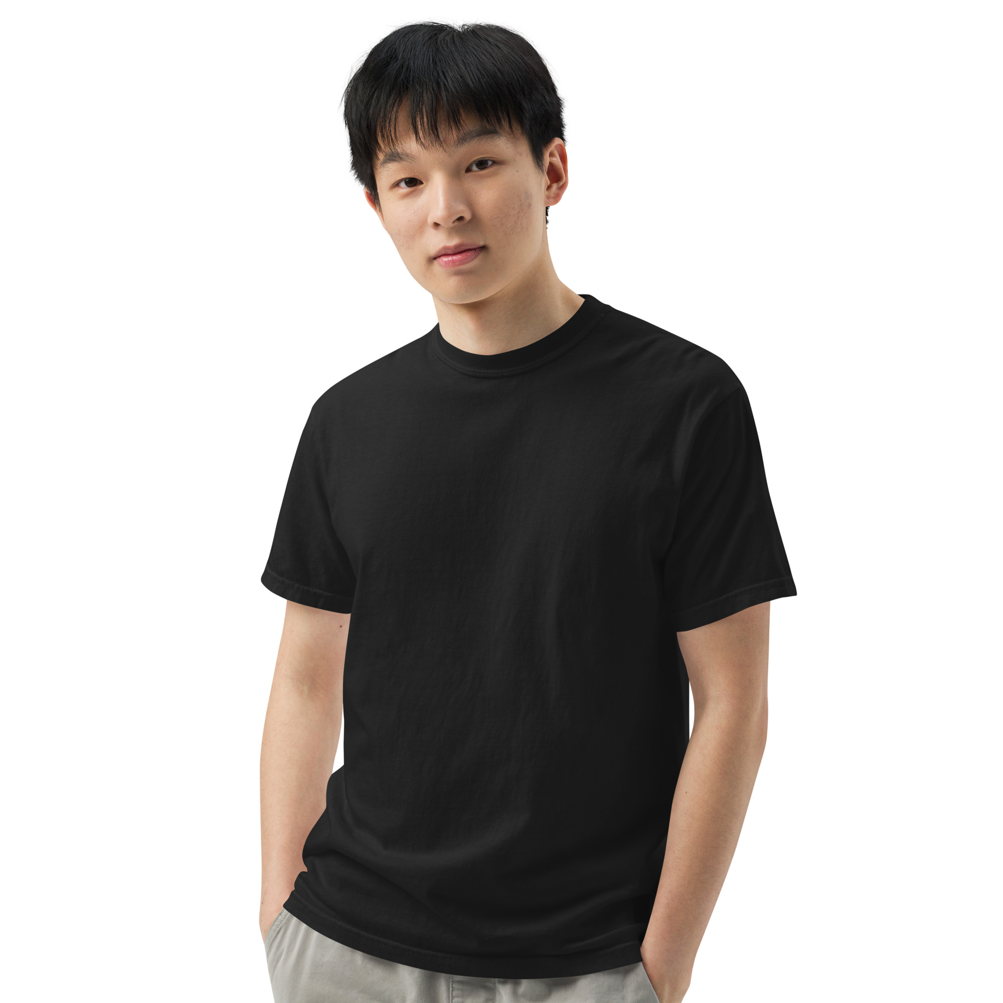 "MI AMOR POR TI BLK AND WHT" Unisex garment-dyed heavyweight t-shirt - Image 4