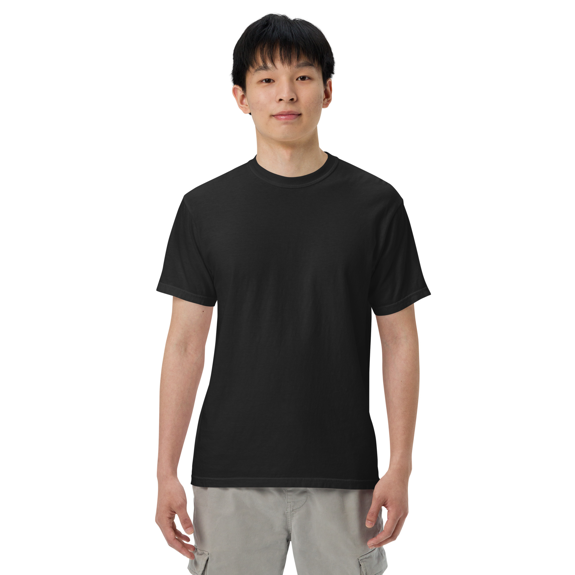 "MI AMOR POR TI BLK AND WHT" Unisex garment-dyed heavyweight t-shirt - Image 2