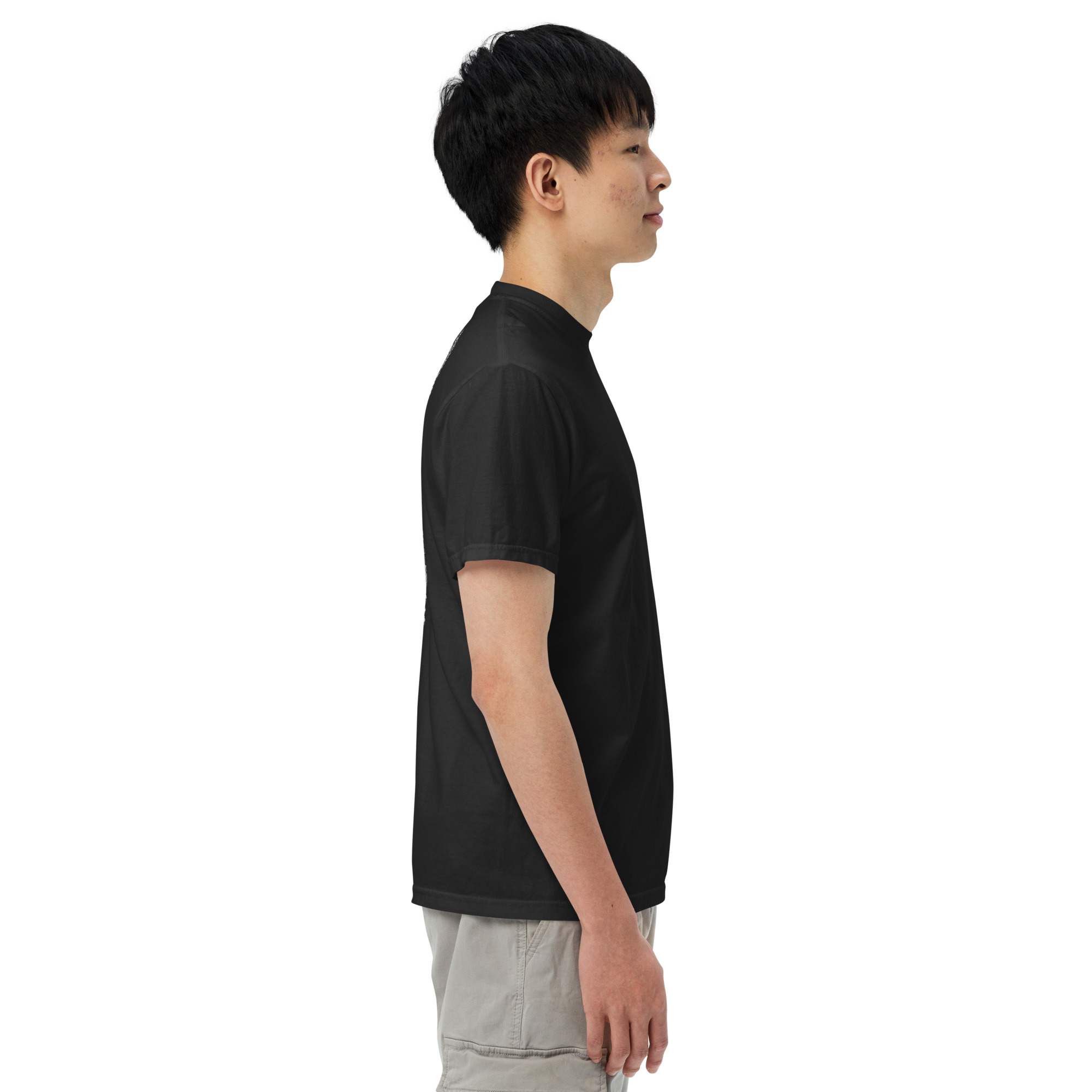 "MI AMOR POR TI BLK AND WHT" Unisex garment-dyed heavyweight t-shirt - Image 7
