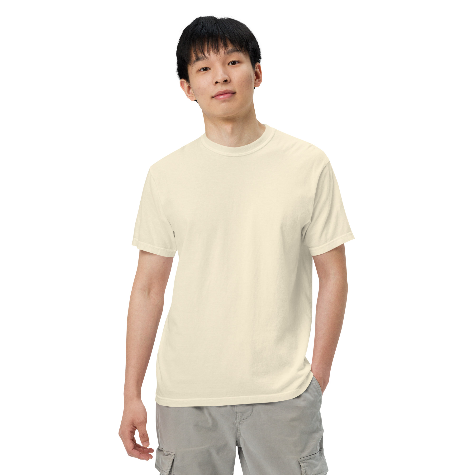"MI AMOR POR TI BLK AND WHT" Unisex garment-dyed heavyweight t-shirt - Image 87