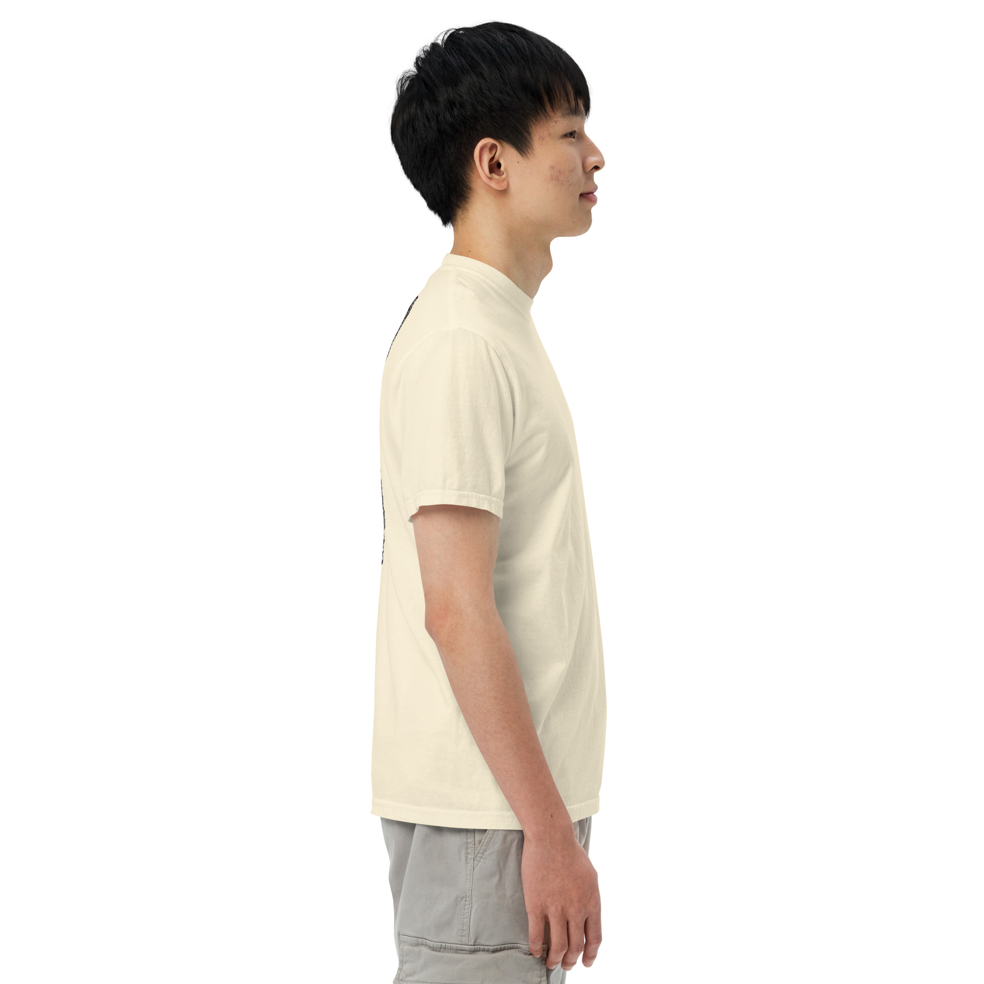 "MI AMOR POR TI BLK AND WHT" Unisex garment-dyed heavyweight t-shirt - Image 91
