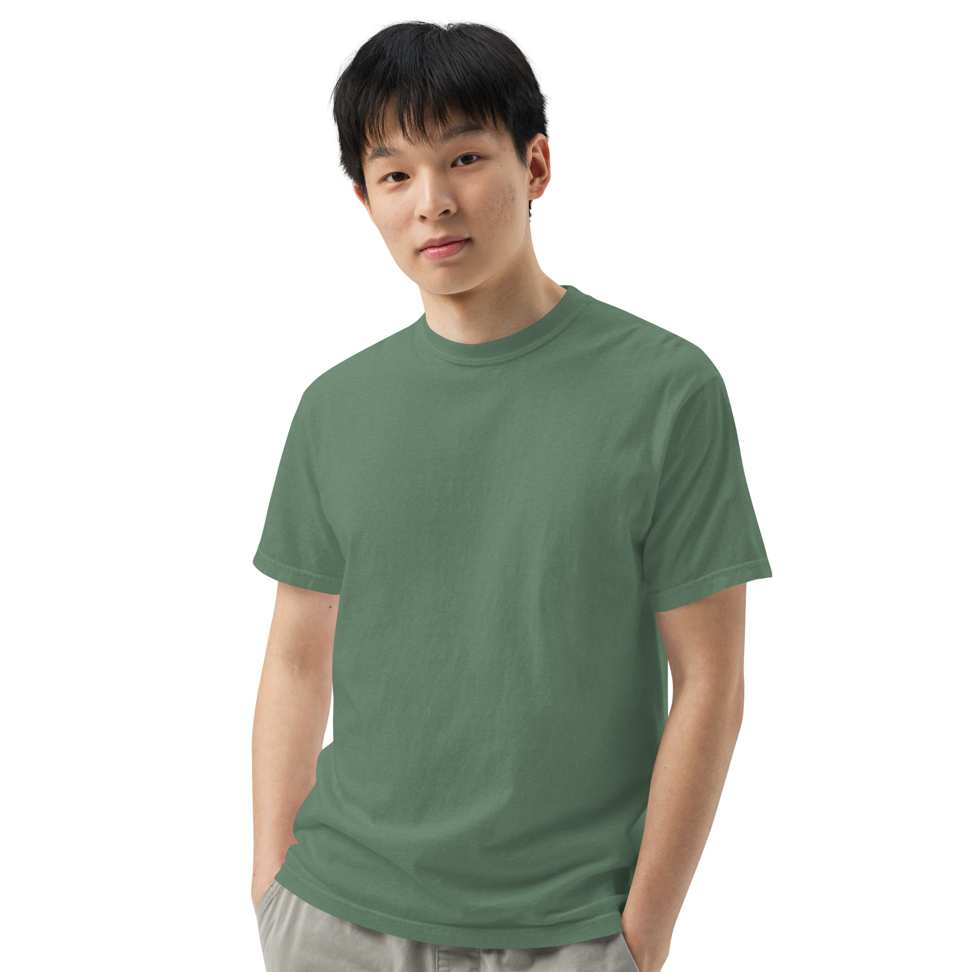 "MI AMOR POR TI BLK AND WHT" Unisex garment-dyed heavyweight t-shirt - Image 39