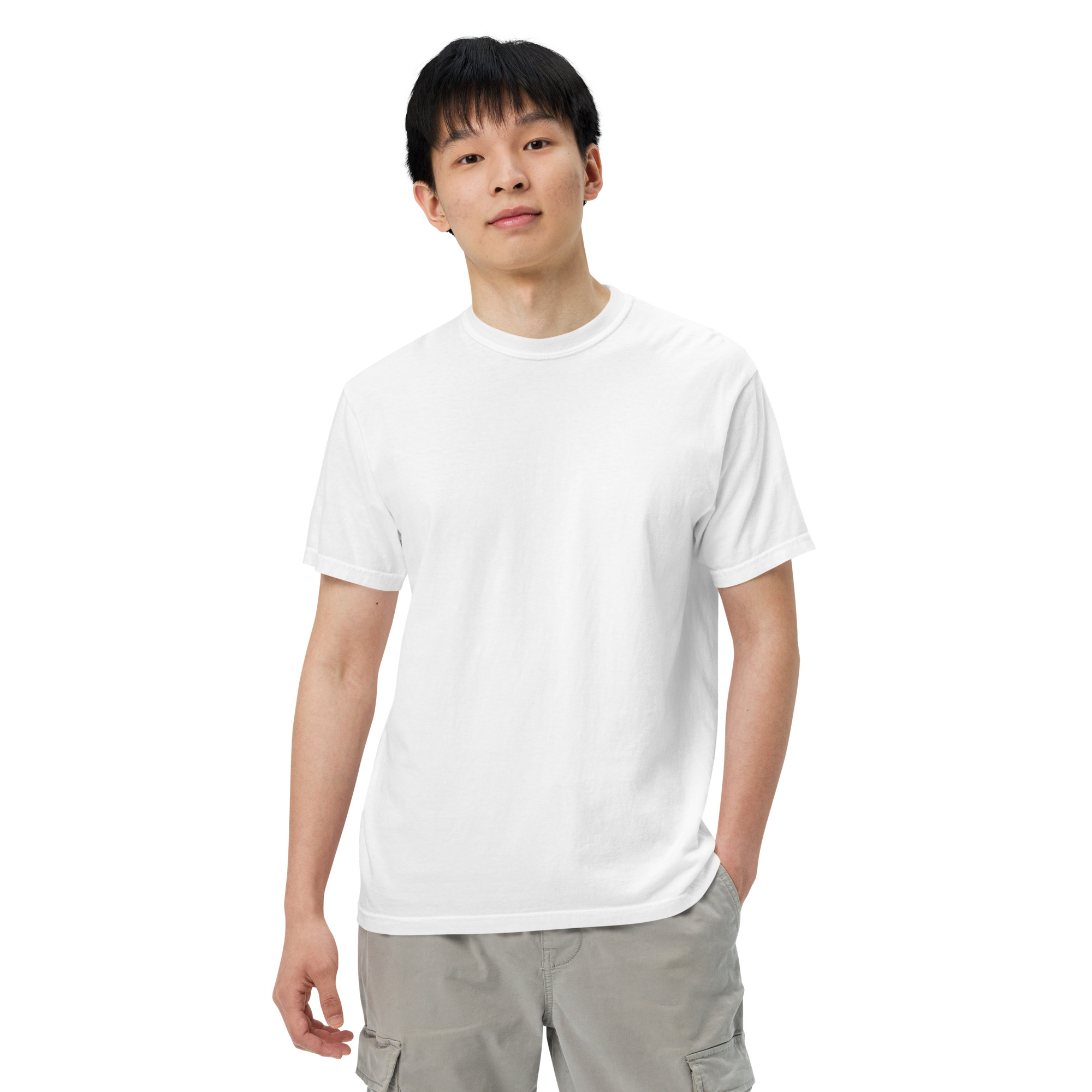 "MI AMOR POR TI BLK AND WHT" Unisex garment-dyed heavyweight t-shirt - Image 94