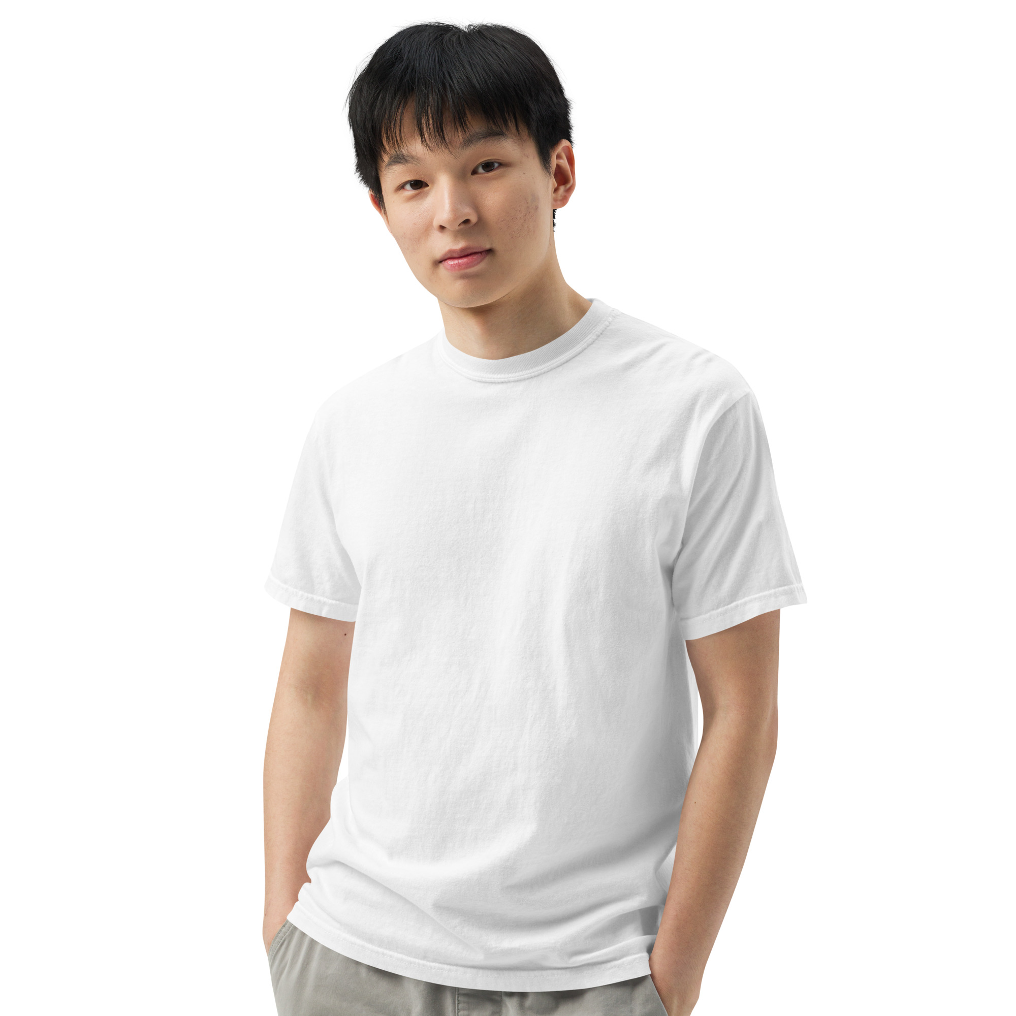 "MI AMOR POR TI BLK AND WHT" Unisex garment-dyed heavyweight t-shirt - Image 95