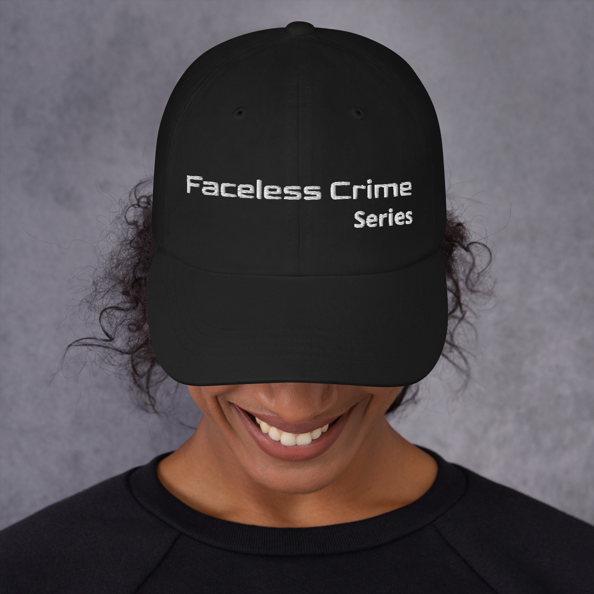 "FACELESS CRIME" Embroidered Dad Hat
