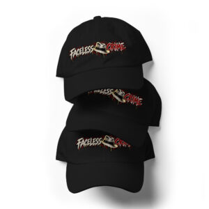 FACELESS CRIME WITH FENDORA (MAROON+GREY)" Dad hat