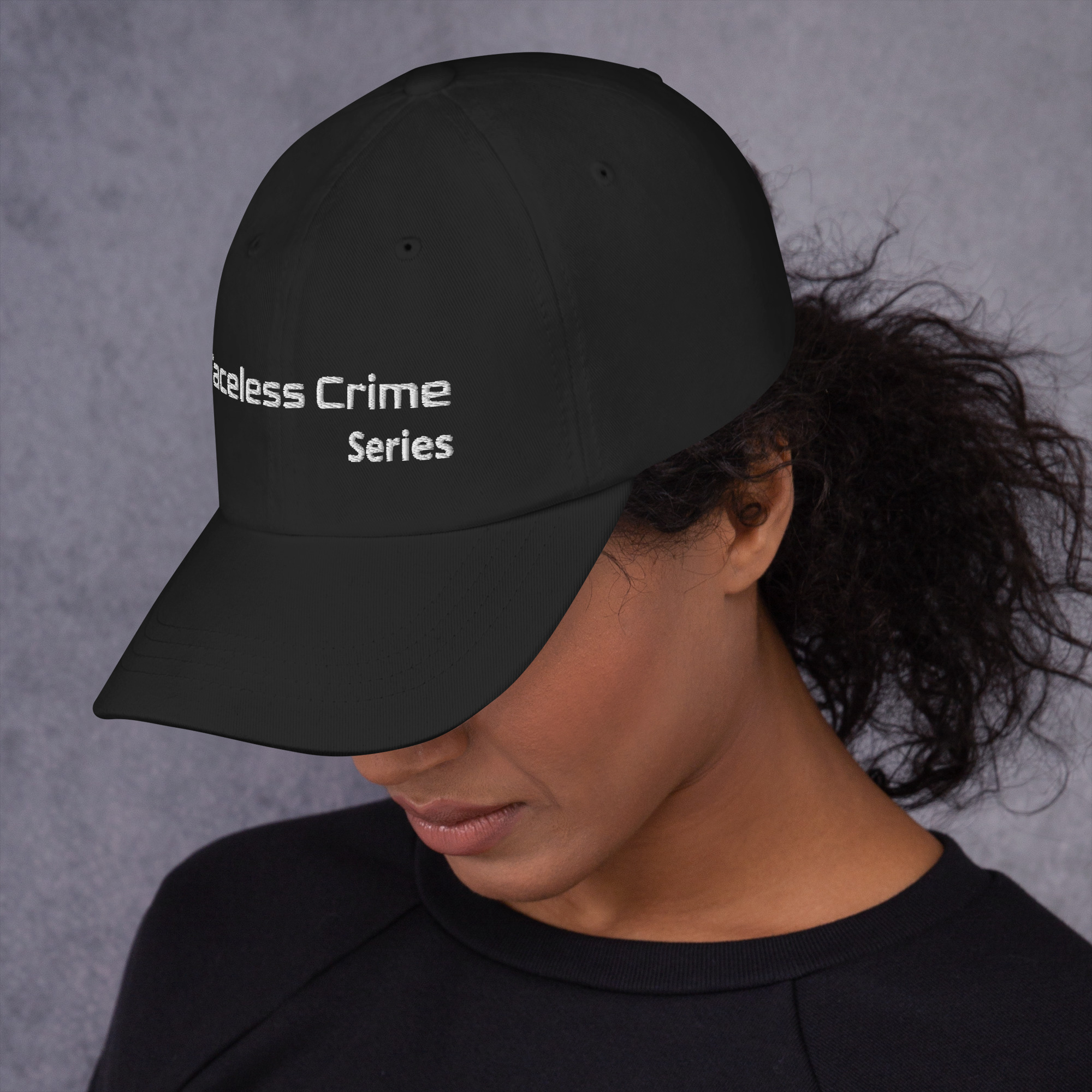 "FACELESS CRIME" Embroidered Dad Hat - Image 2