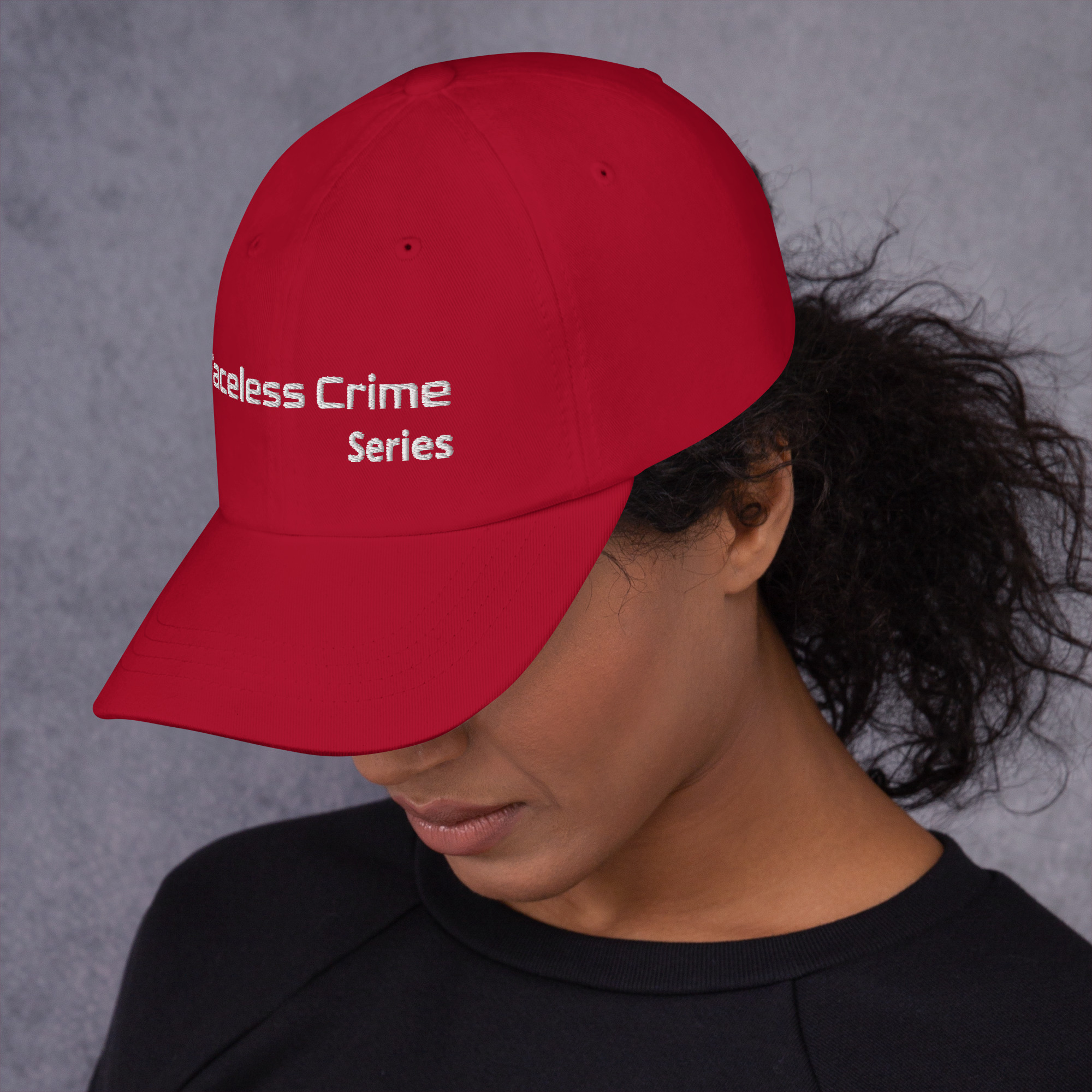 "FACELESS CRIME" Embroidered Dad Hat - Image 8