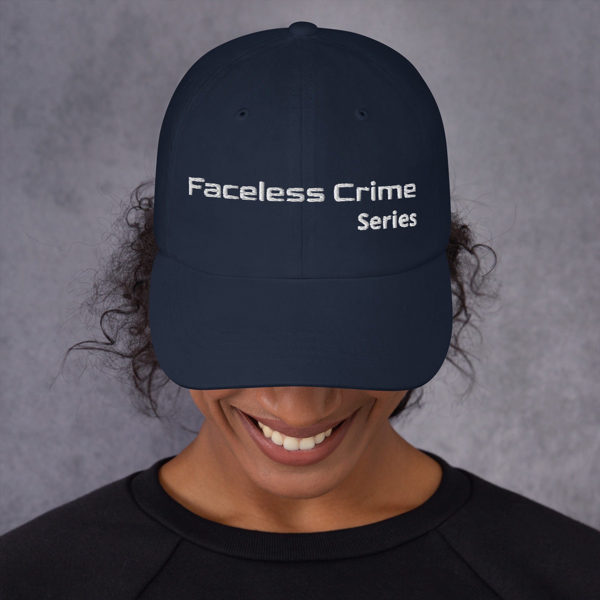 "FACELESS CRIME" Embroidered Dad Hat - Image 4