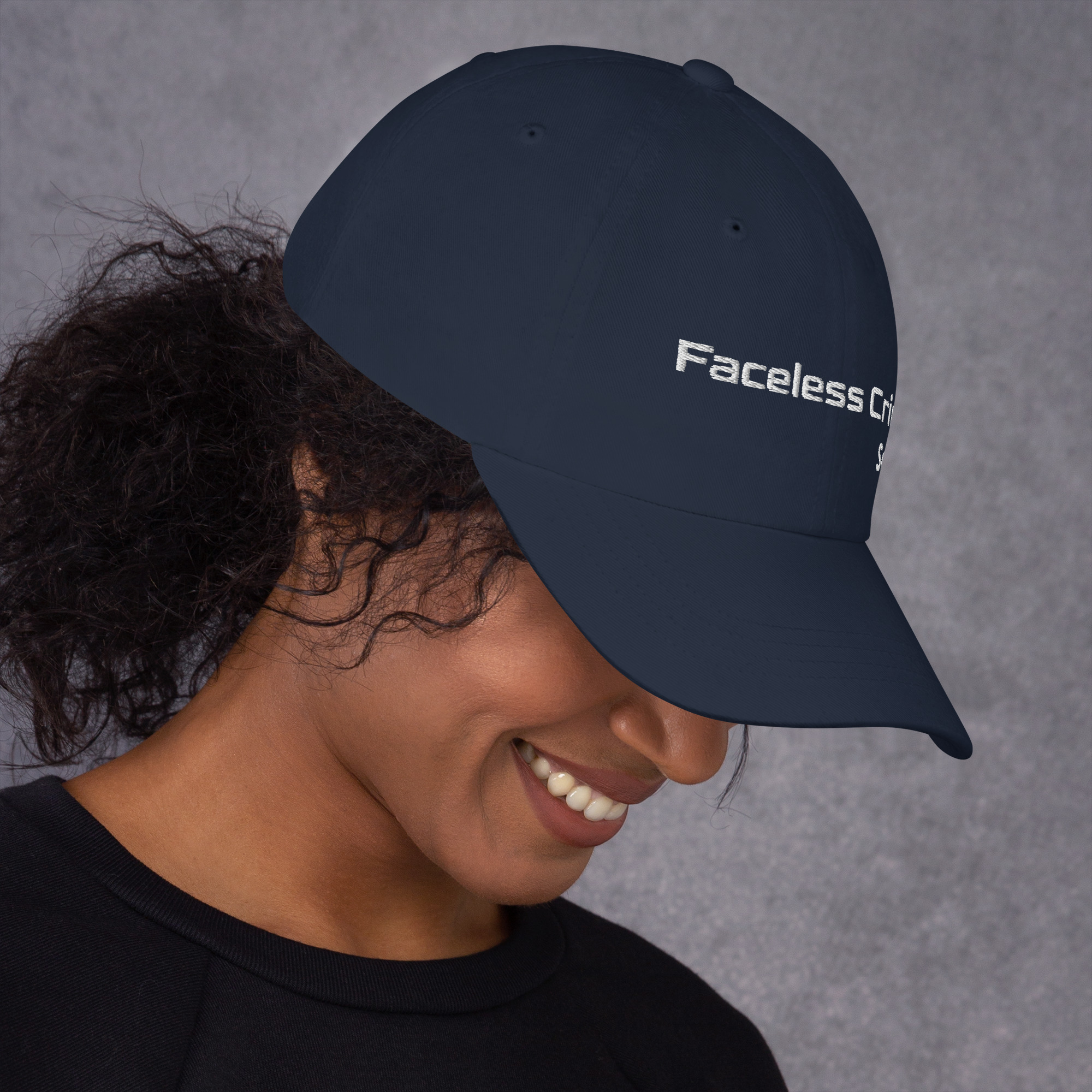 "FACELESS CRIME" Embroidered Dad Hat - Image 6