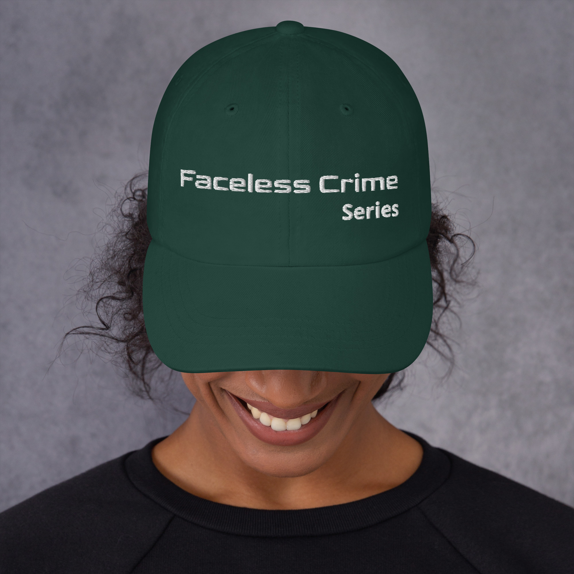 "FACELESS CRIME" Embroidered Dad Hat - Image 10