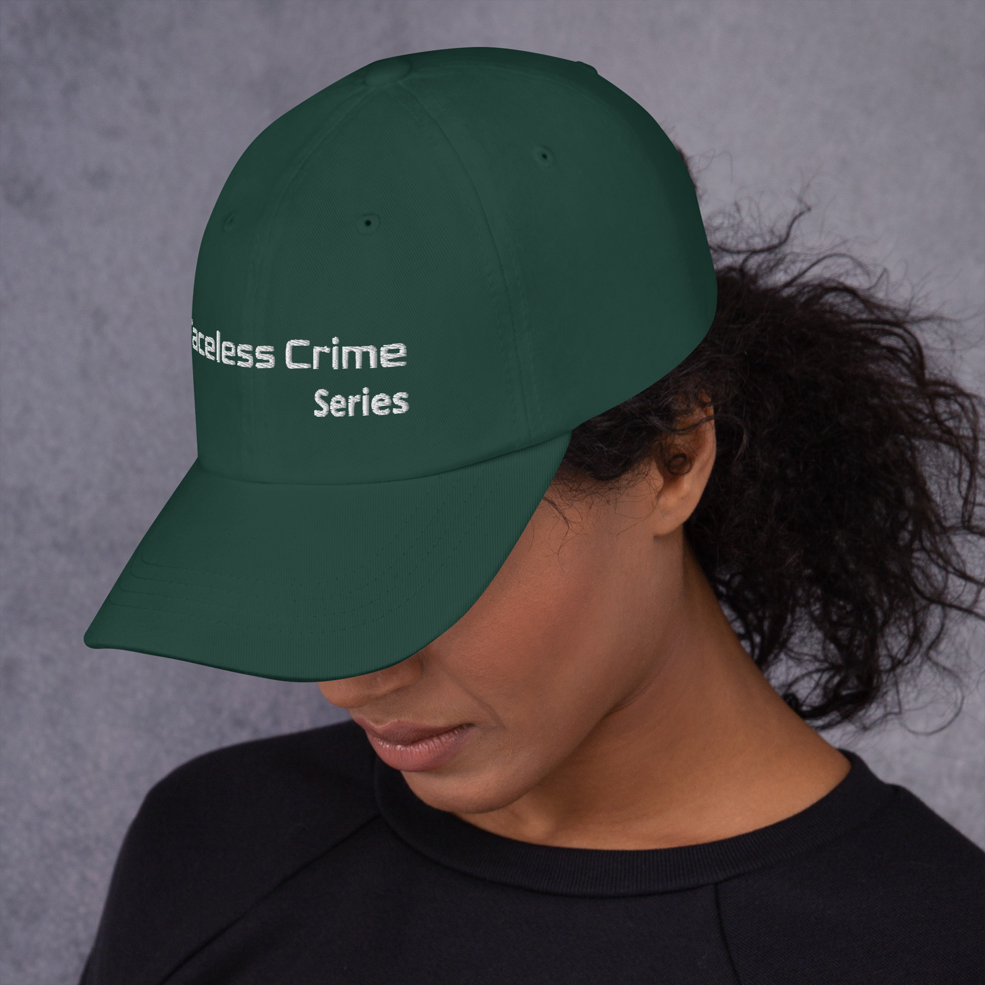 "FACELESS CRIME" Embroidered Dad Hat - Image 11
