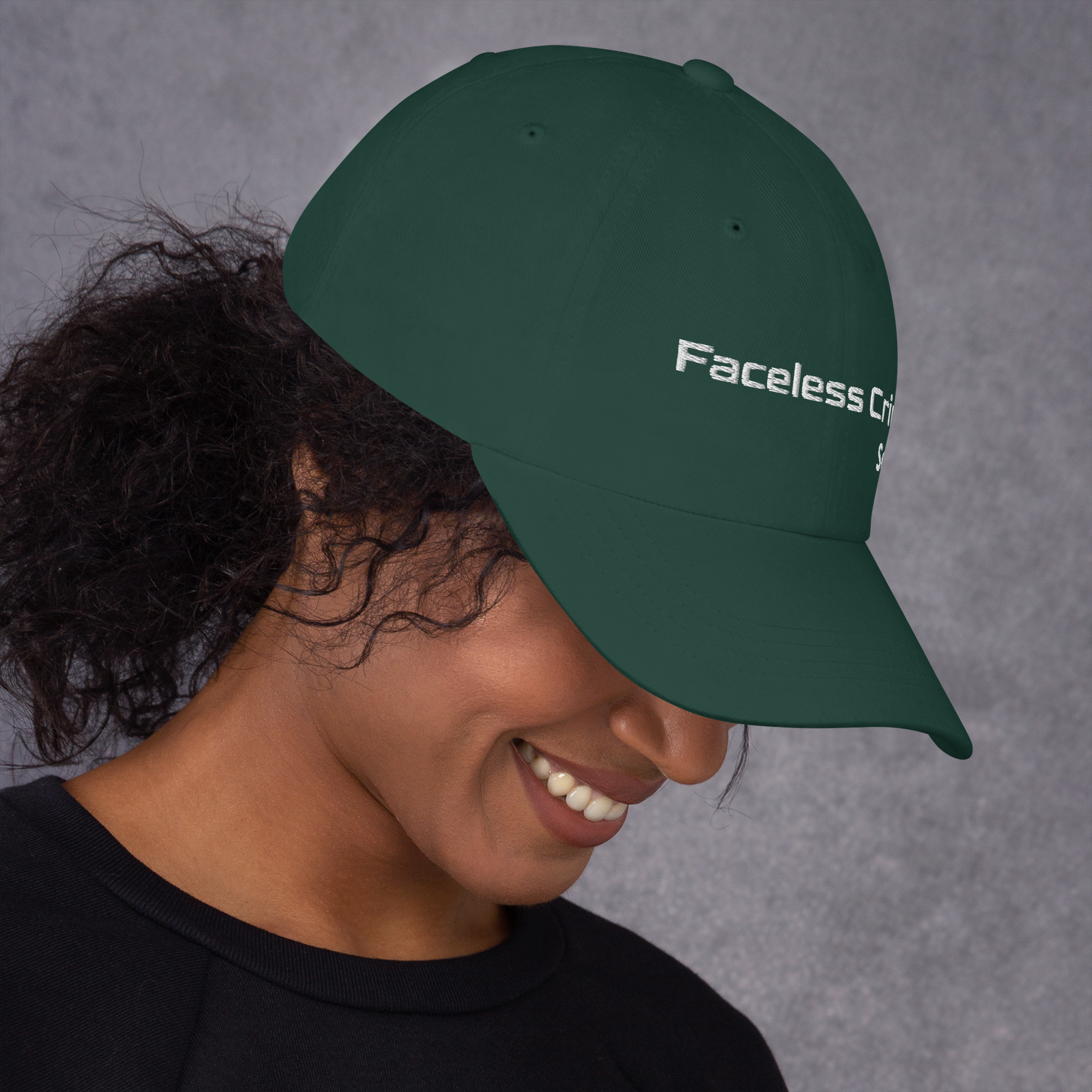 "FACELESS CRIME" Embroidered Dad Hat - Image 12