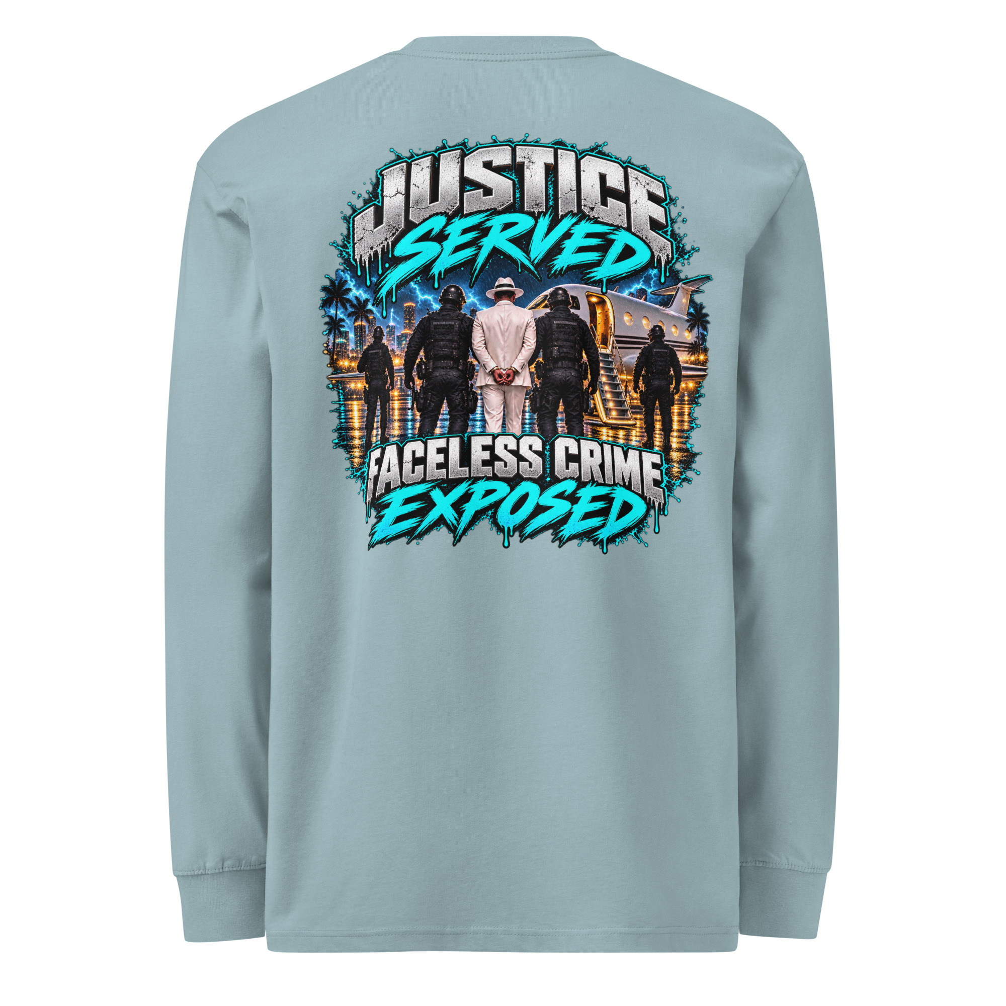 "JUSTICE SERVED COLOR" Men's heavyweight long sleeve t-shirt - Image 10
