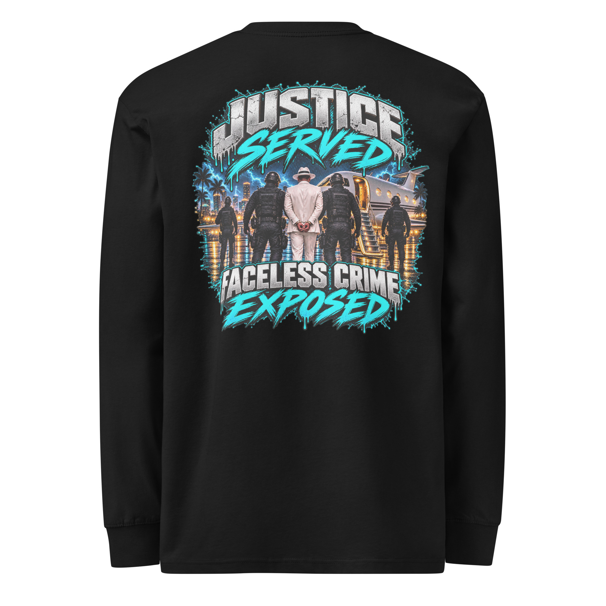 "JUSTICE SERVED COLOR" Men's heavyweight long sleeve t-shirt - Image 2
