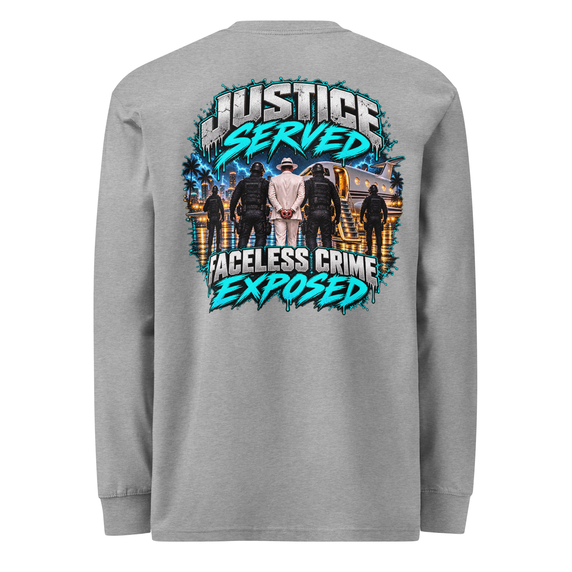 "JUSTICE SERVED COLOR" Men's heavyweight long sleeve t-shirt - Image 14