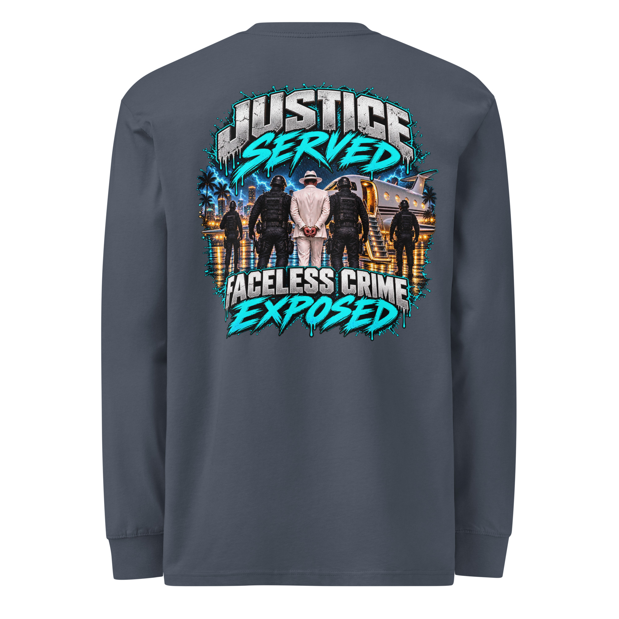 "JUSTICE SERVED COLOR" Men's heavyweight long sleeve t-shirt - Image 6