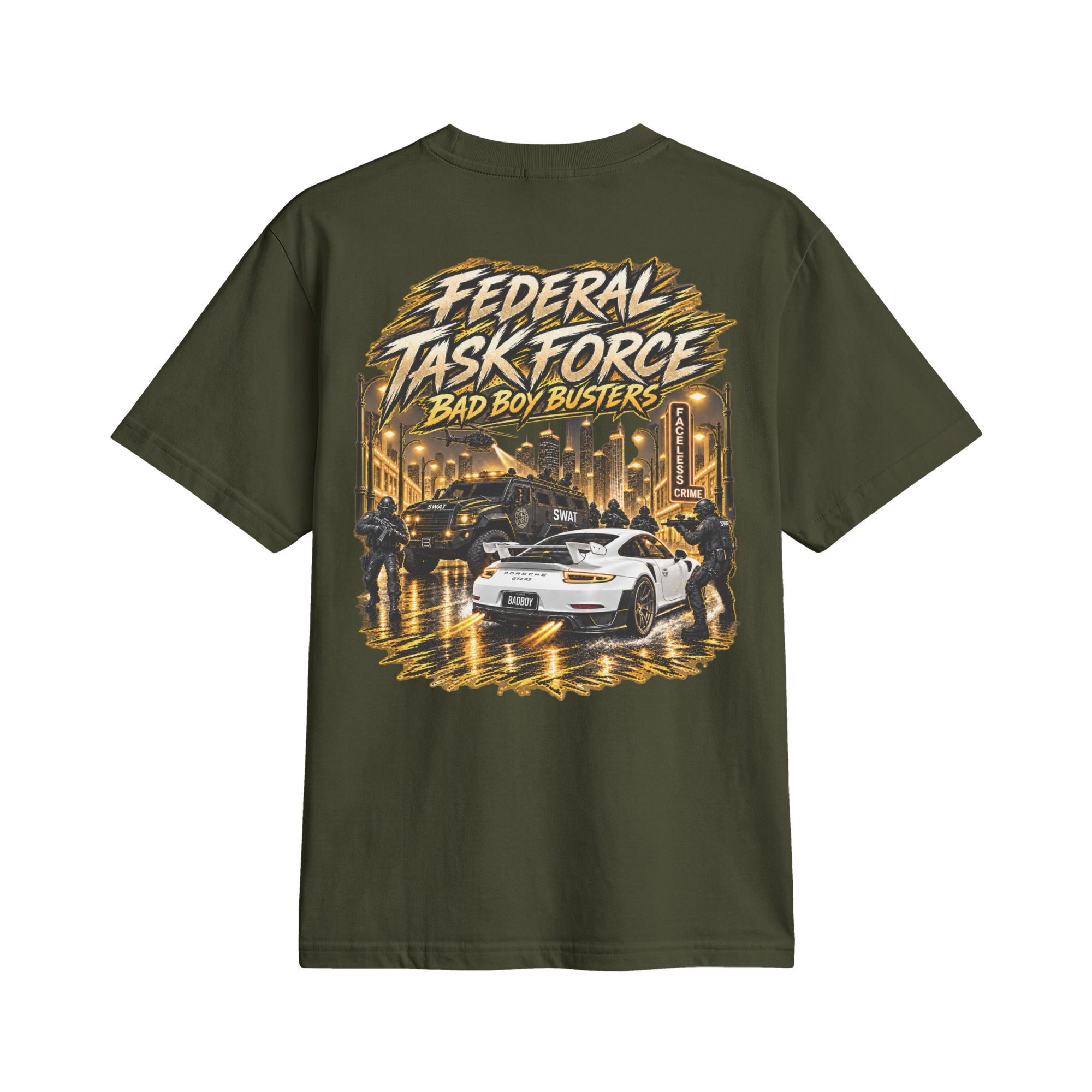 "BAD BOY BUSTER GOLD" Unisex active t-shirt - Image 4