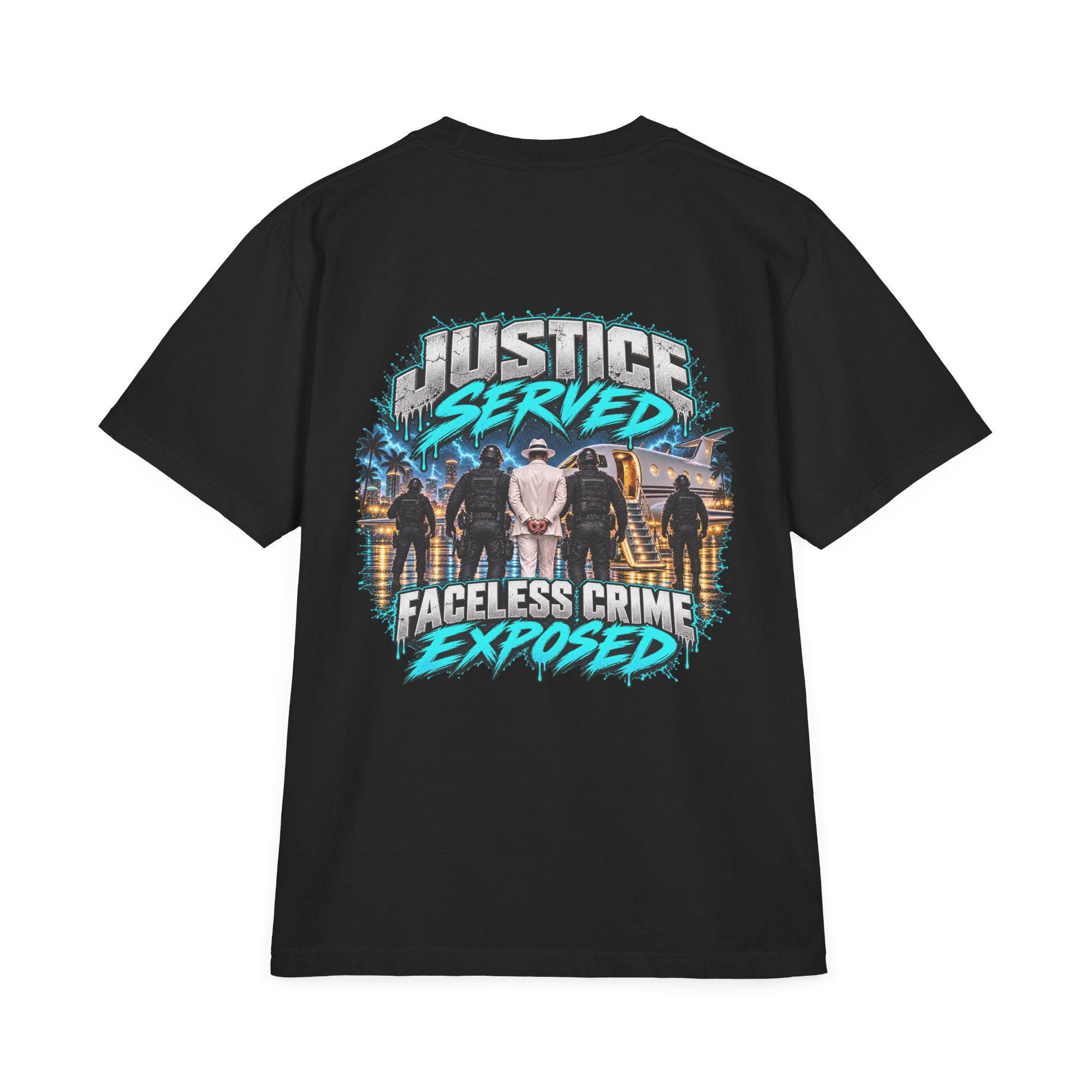 "JUSTICE SERVED COLOR" Unisex garment-dyed drop-shoulder t-shirt - Image 3