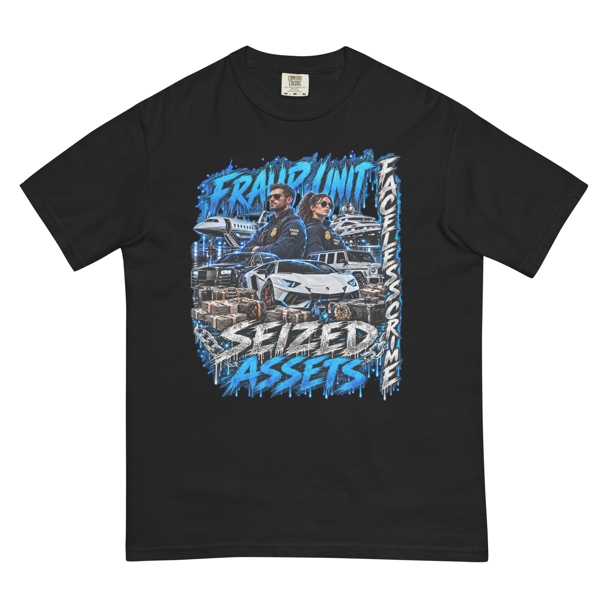"SEIZED ASSETS (COLOR)" Unisex garment-dyed heavyweight t-shirt - Image 2