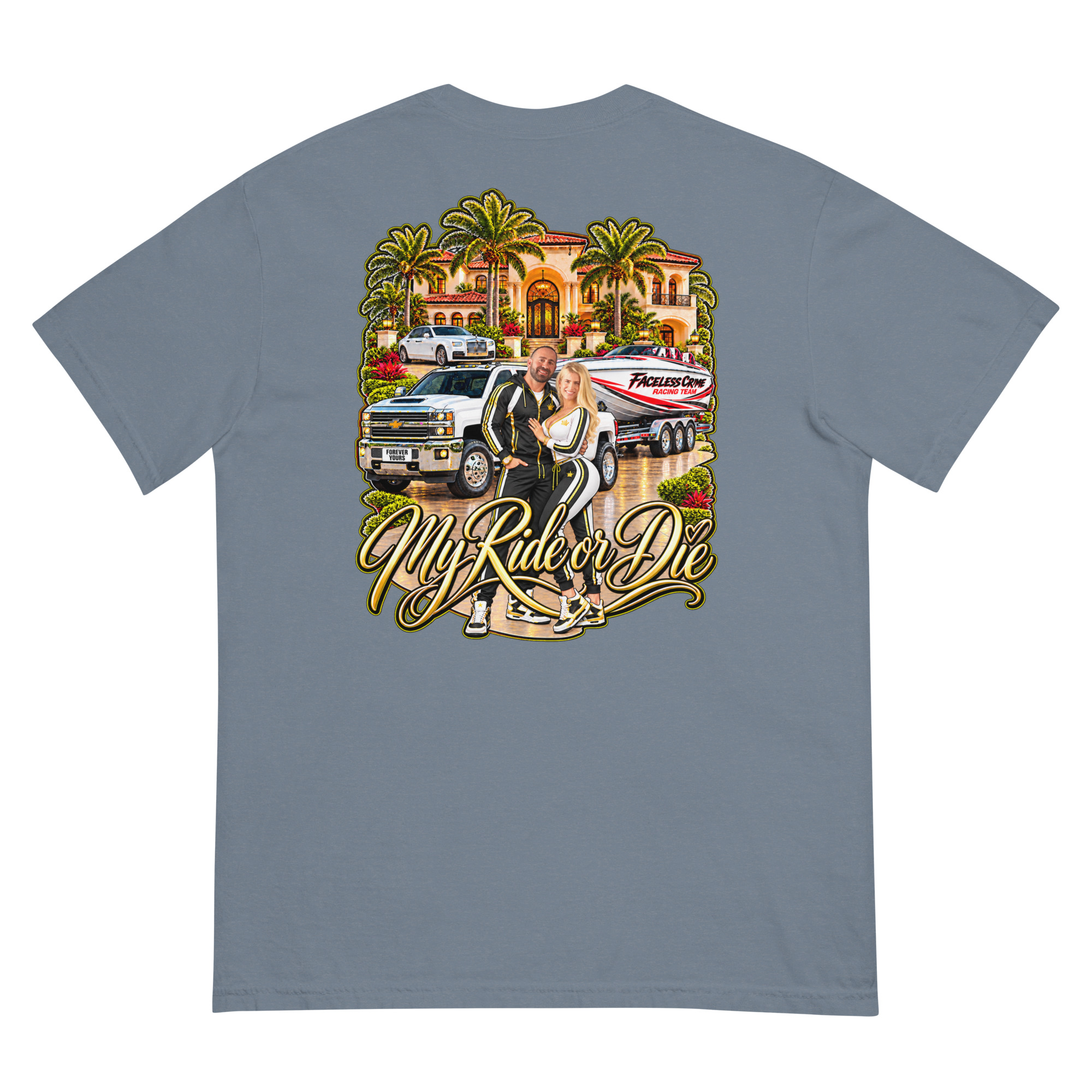 "RIDE OR DIE GOLD" Unisex garment-dyed heavyweight t-shirt - Image 23