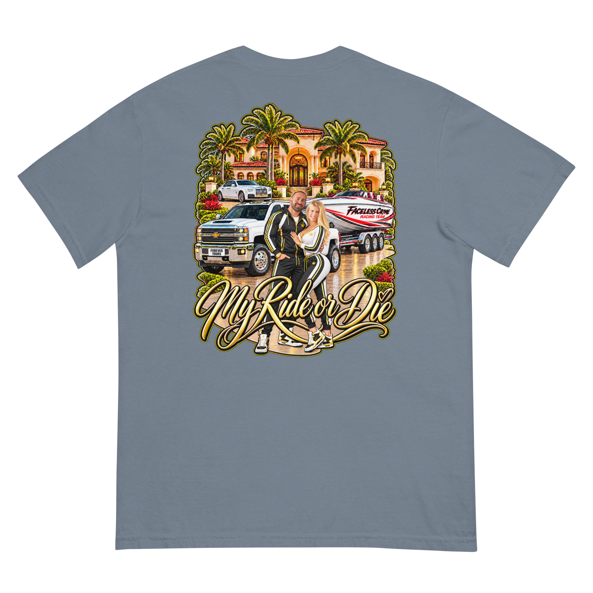"RIDE OR DIE GOLD" Unisex garment-dyed heavyweight t-shirt - Image 37