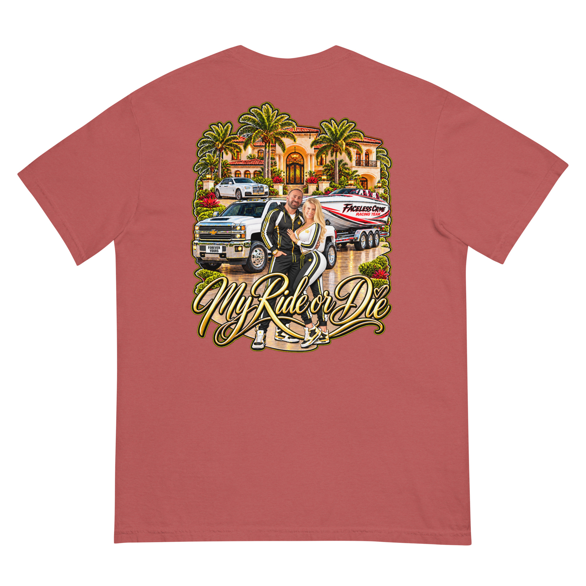 "RIDE OR DIE GOLD" Unisex garment-dyed heavyweight t-shirt - Image 70