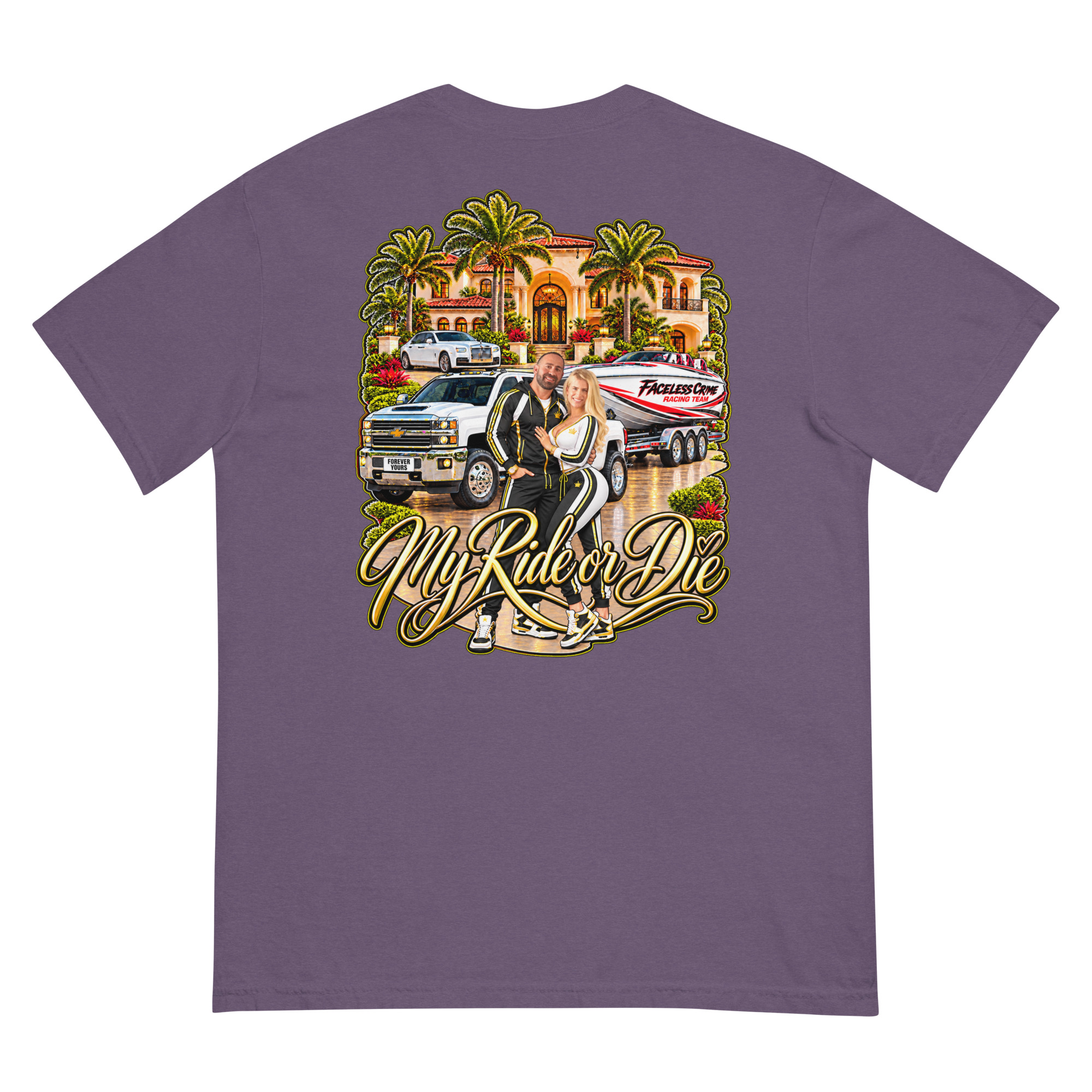 "RIDE OR DIE GOLD" Unisex garment-dyed heavyweight t-shirt - Image 68