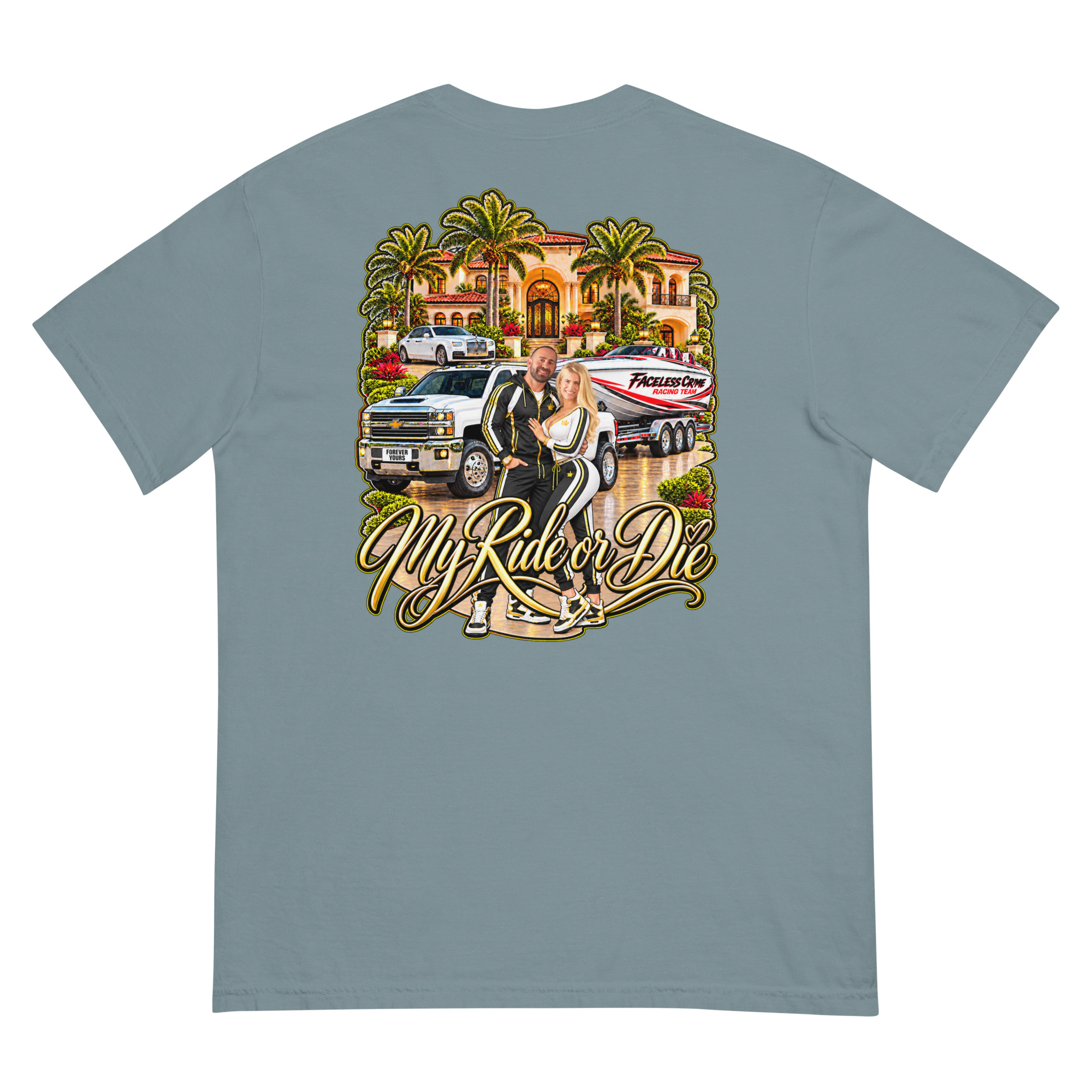 "RIDE OR DIE GOLD" Unisex garment-dyed heavyweight t-shirt - Image 25