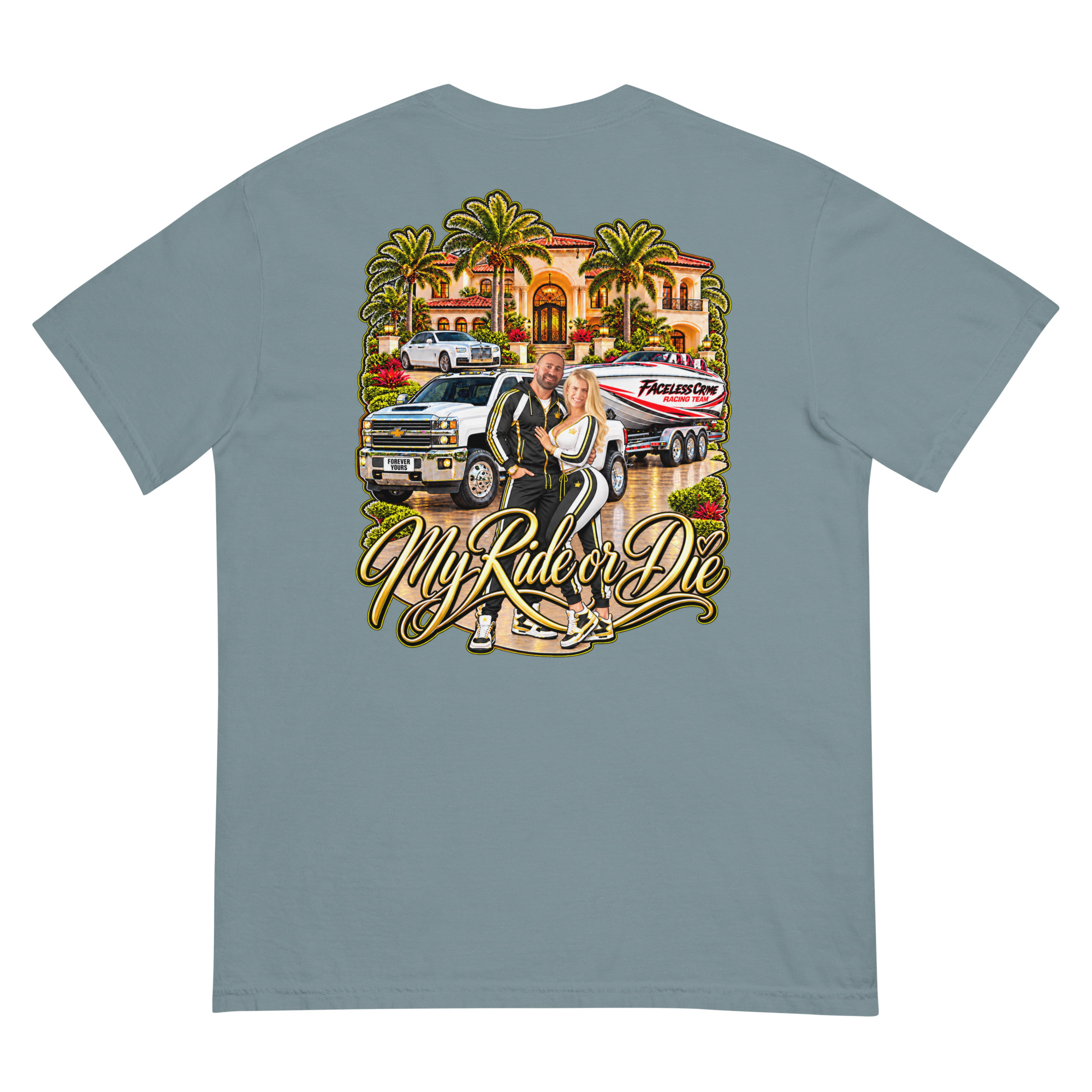 "RIDE OR DIE GOLD" Unisex garment-dyed heavyweight t-shirt - Image 39