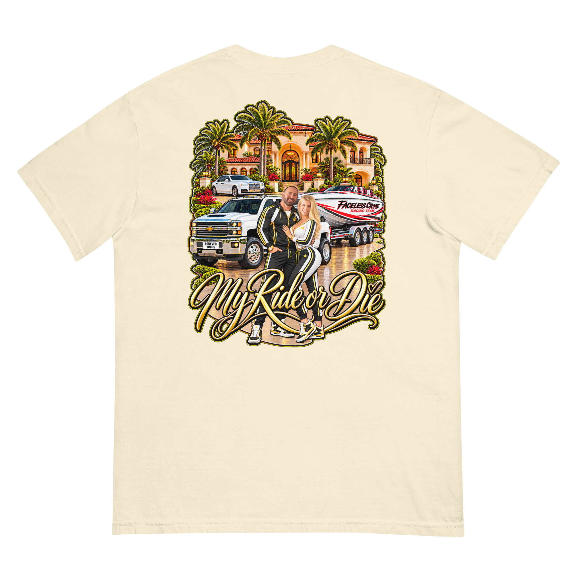 "RIDE OR DIE GOLD" Unisex garment-dyed heavyweight t-shirt - Image 42