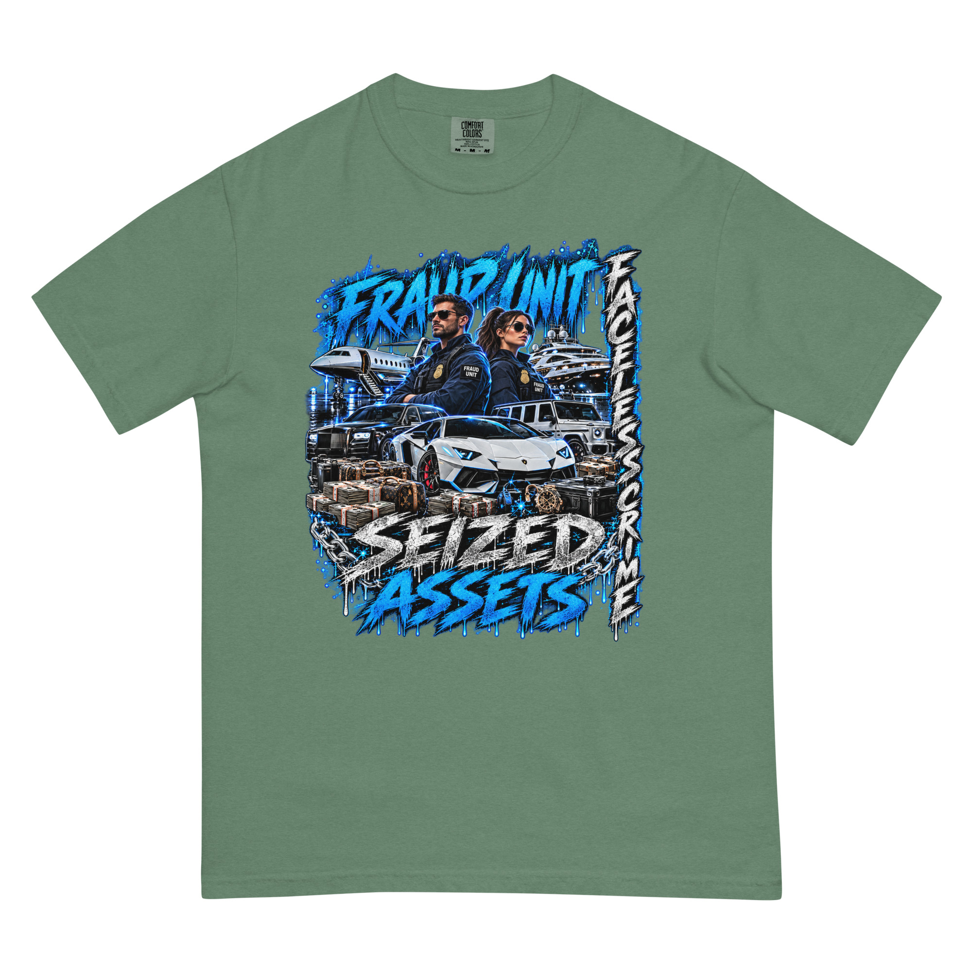 "SEIZED ASSETS (COLOR)" Unisex garment-dyed heavyweight t-shirt - Image 16