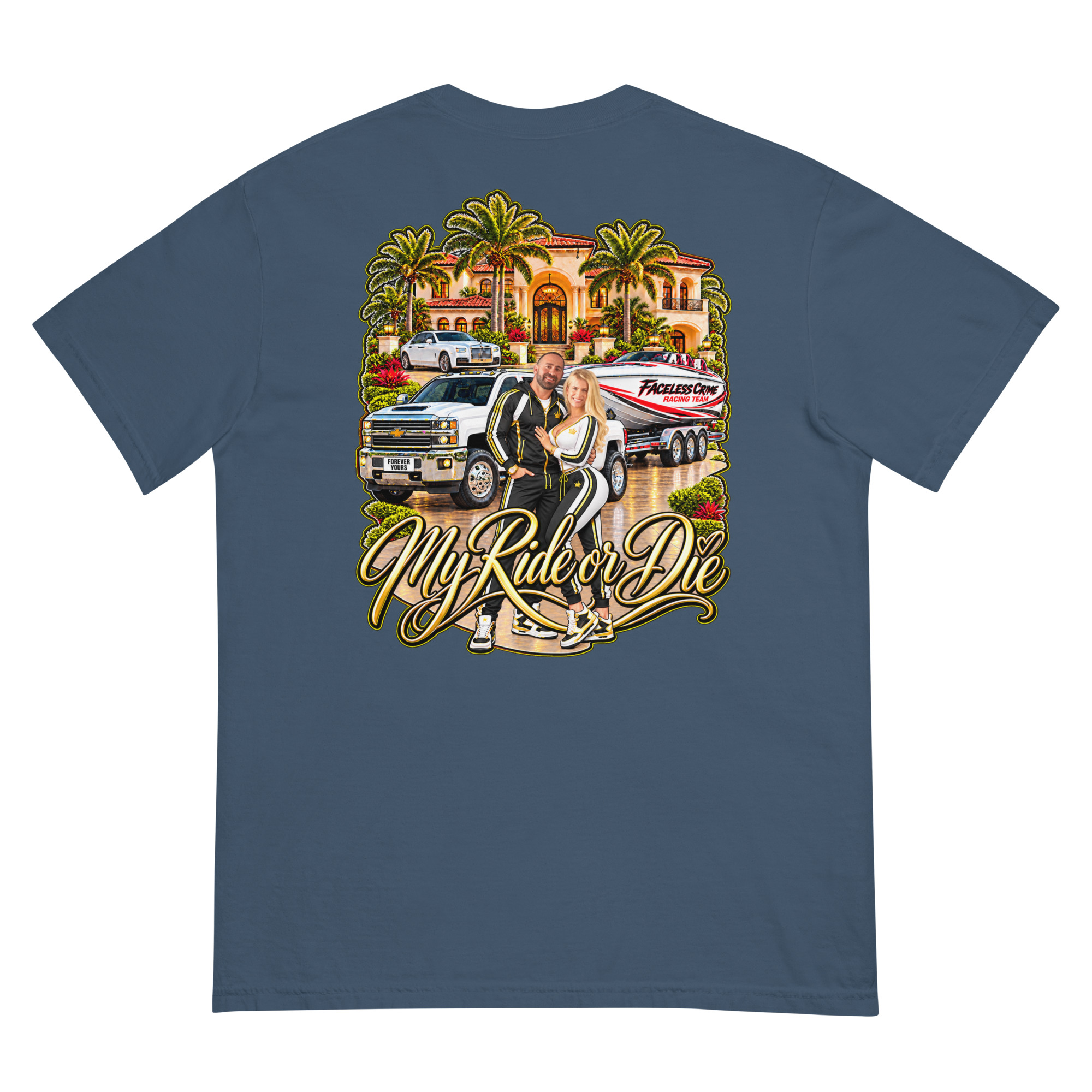 "RIDE OR DIE GOLD" Unisex garment-dyed heavyweight t-shirt - Image 33