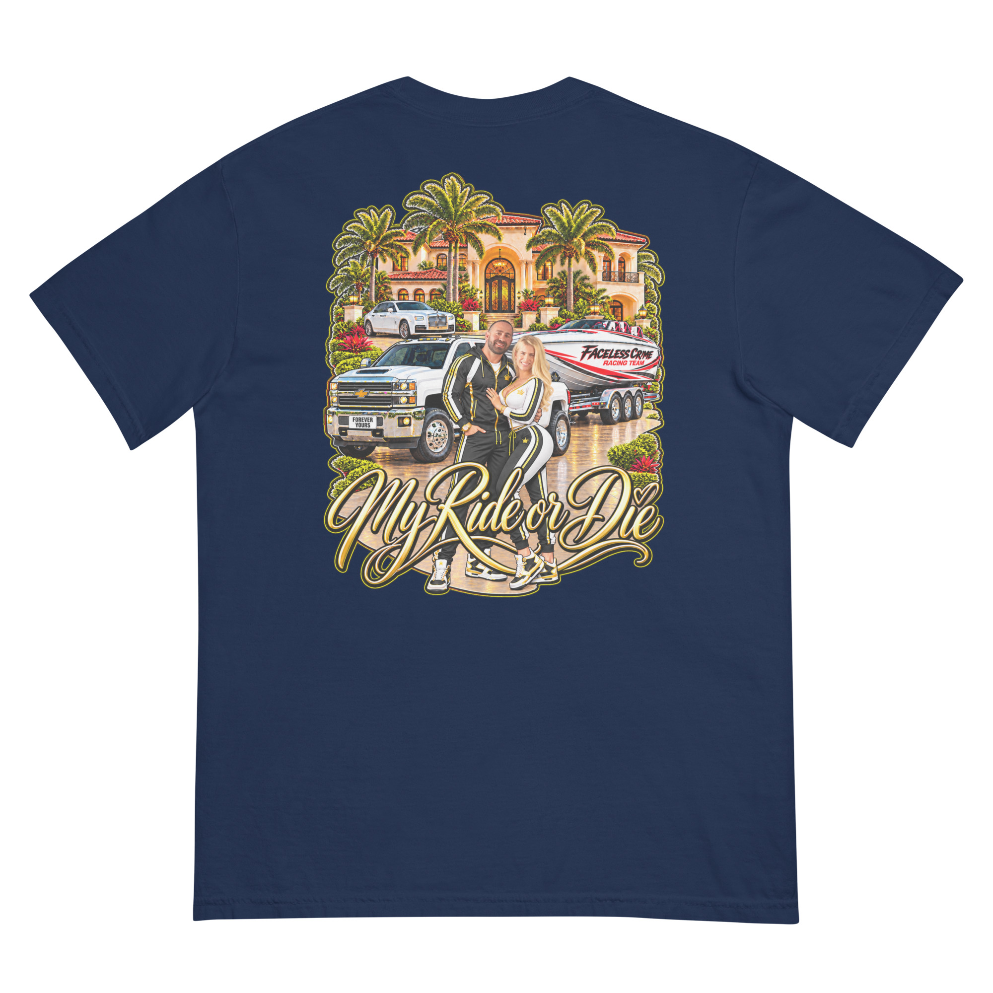 "RIDE OR DIE GOLD" Unisex garment-dyed heavyweight t-shirt - Image 62