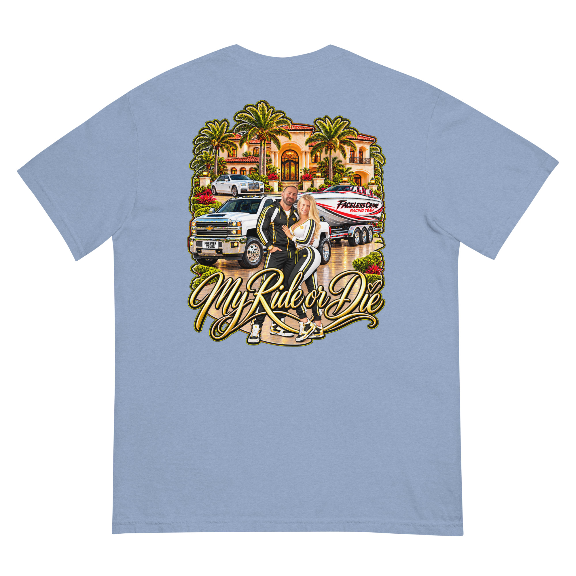 "RIDE OR DIE GOLD" Unisex garment-dyed heavyweight t-shirt - Image 81