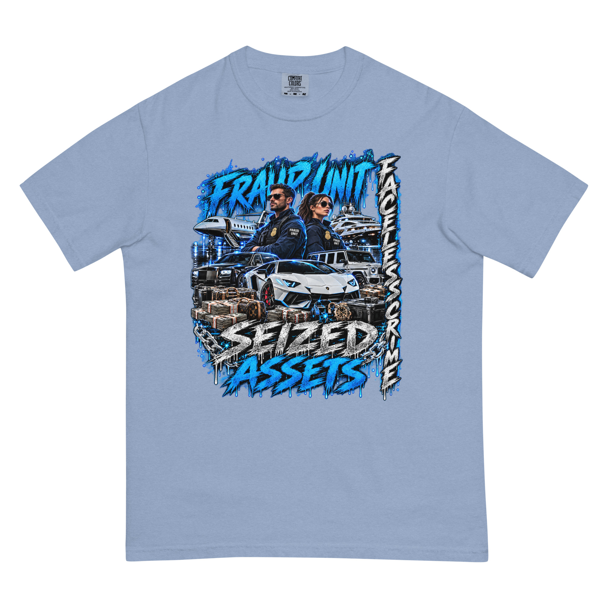 "SEIZED ASSETS (COLOR)" Unisex garment-dyed heavyweight t-shirt