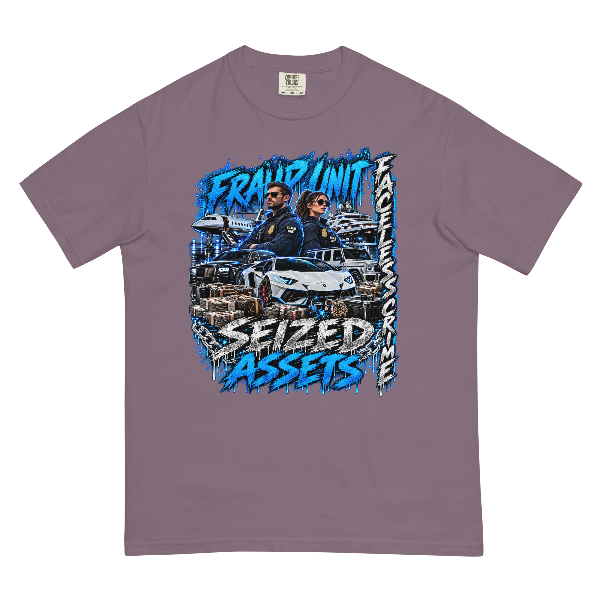 "SEIZED ASSETS (COLOR)" Unisex garment-dyed heavyweight t-shirt - Image 12