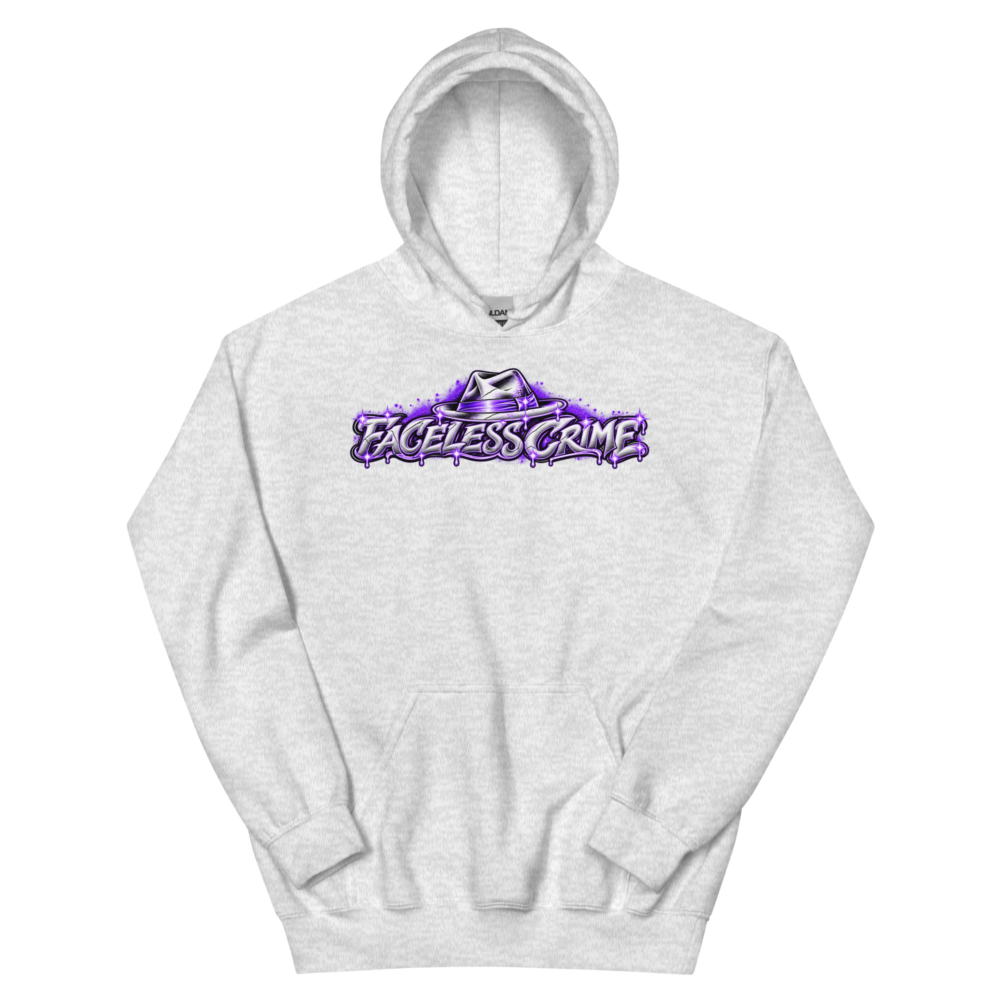 "FACELESS CRIME(PURPLE)" Unisex Hoodie - Image 9