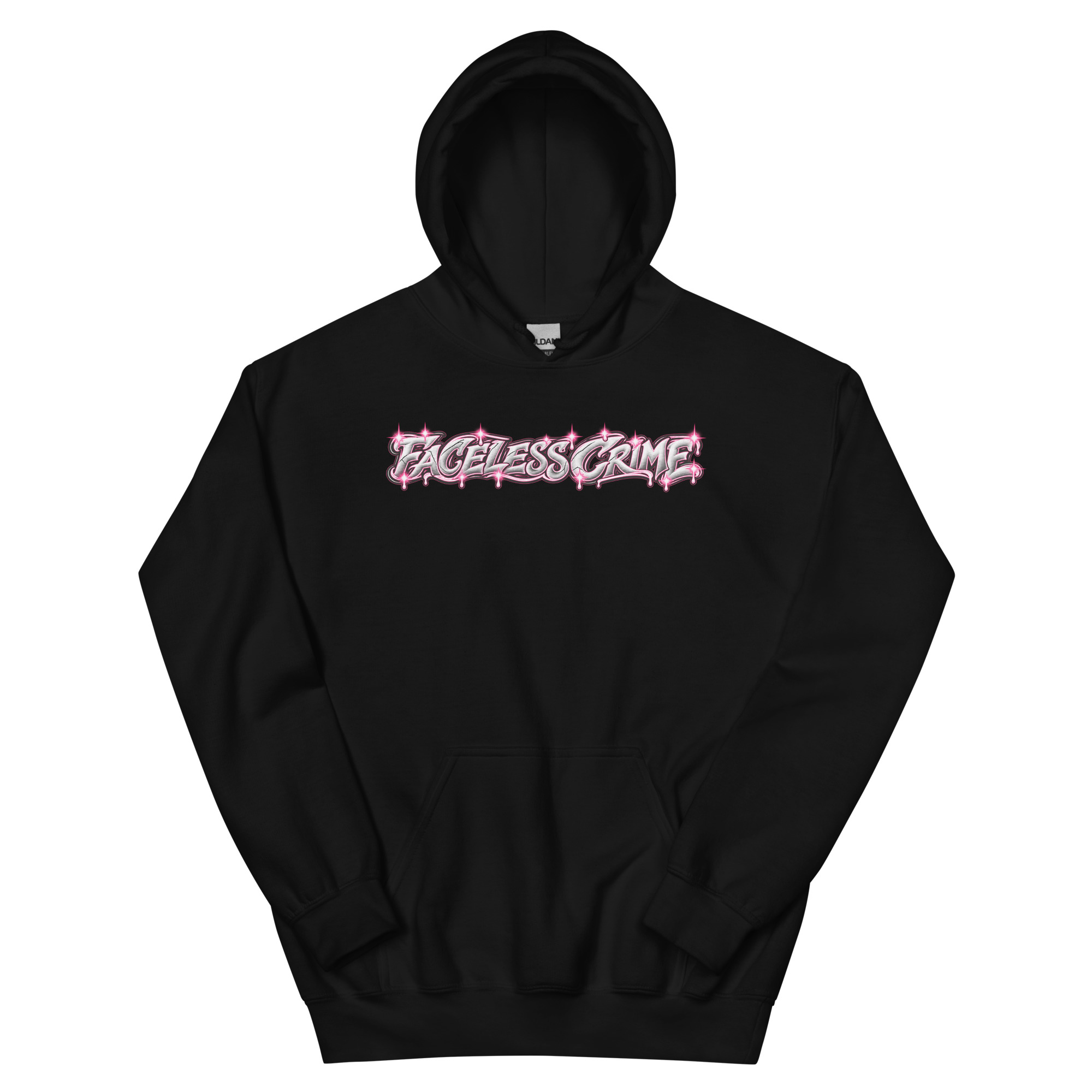 "FACELESS CRIME (PINK)" Unisex Hoodie - Image 2