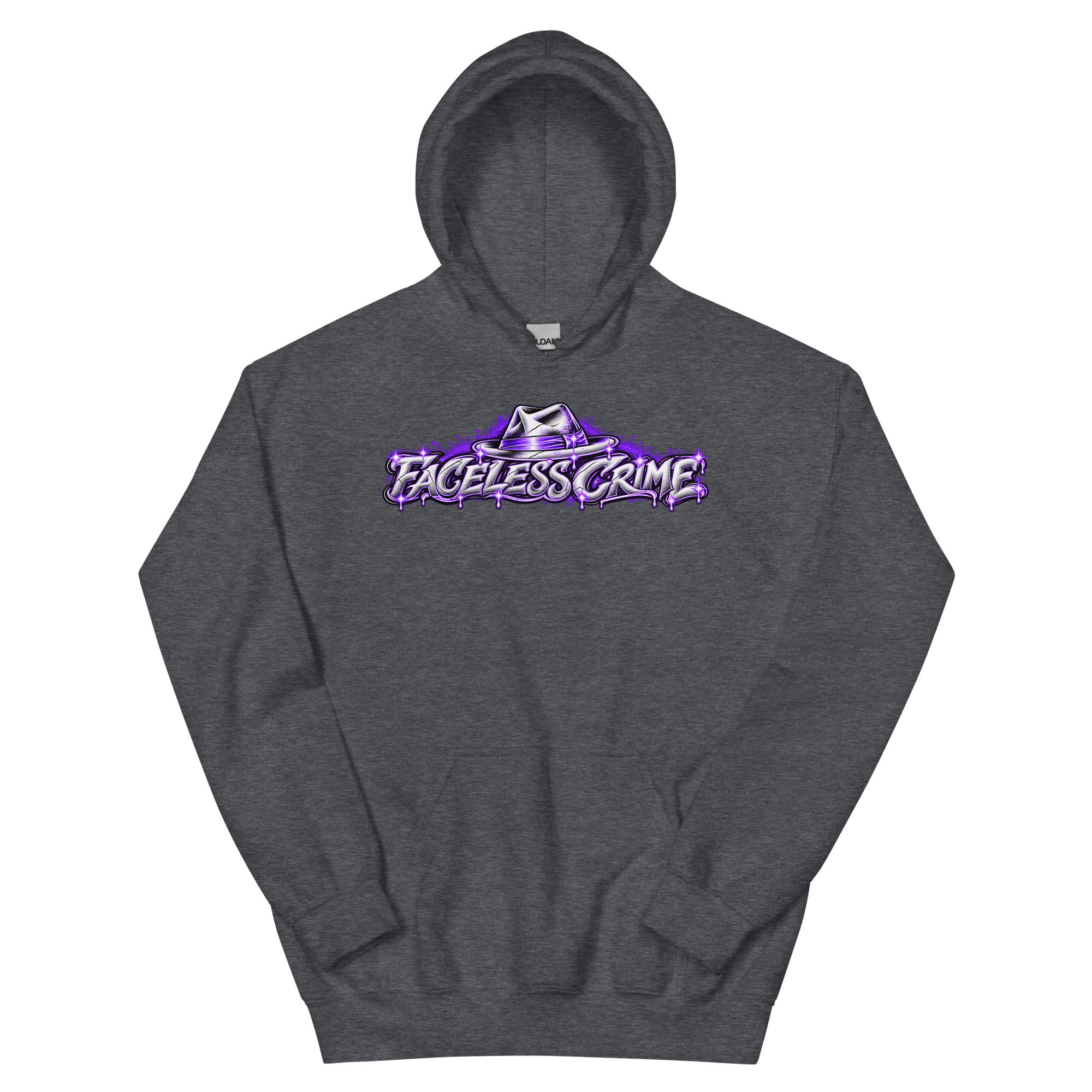 "FACELESS CRIME(PURPLE)" Unisex Hoodie - Image 3
