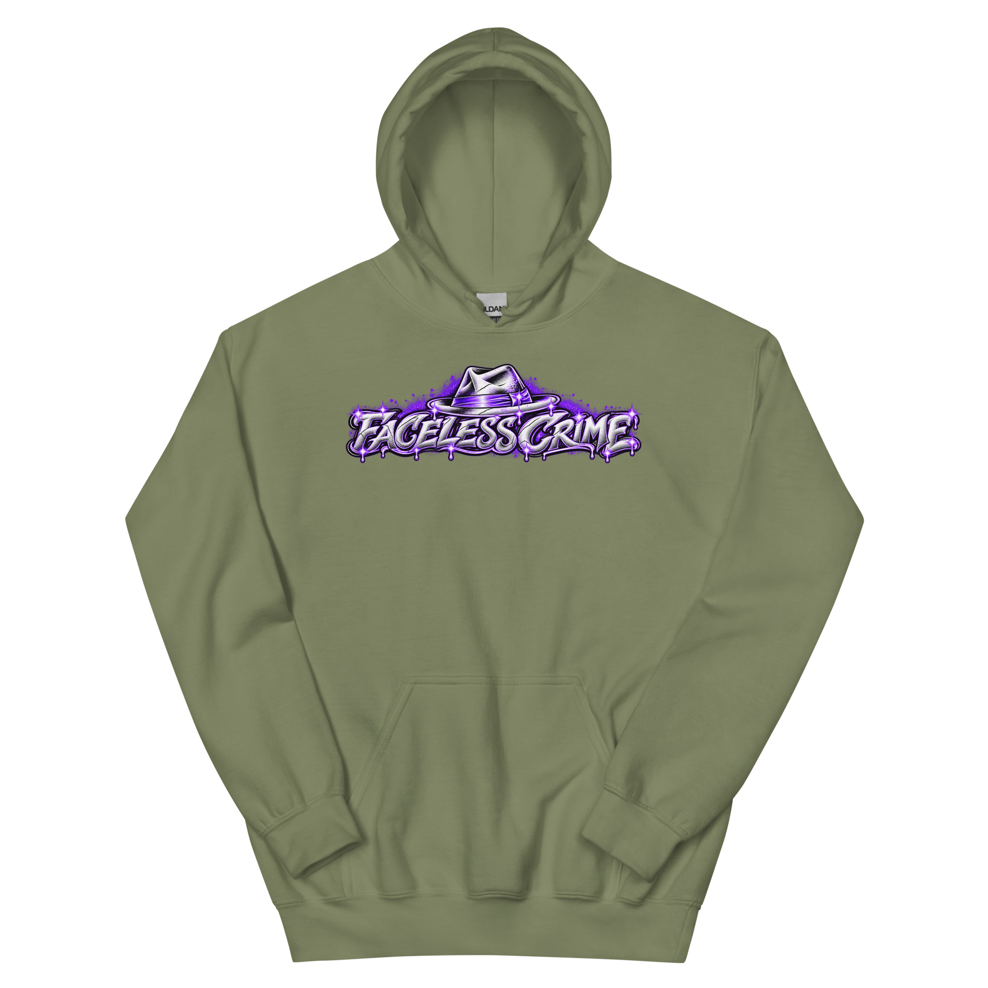 "FACELESS CRIME(PURPLE)" Unisex Hoodie - Image 5