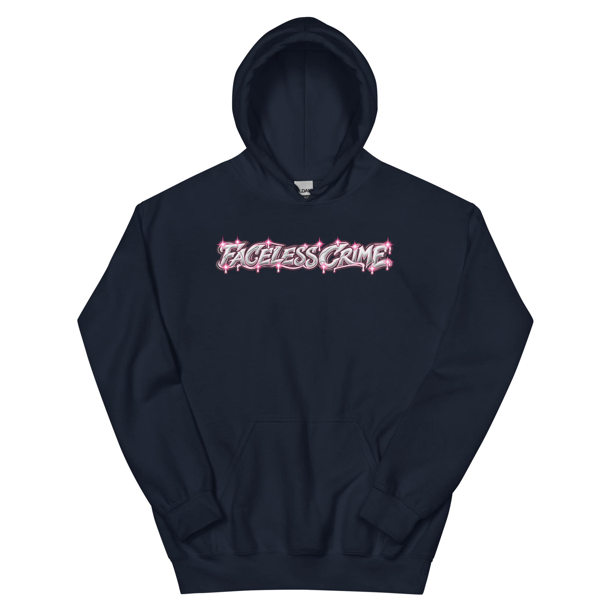 "FACELESS CRIME (PINK)" Unisex Hoodie - Image 3