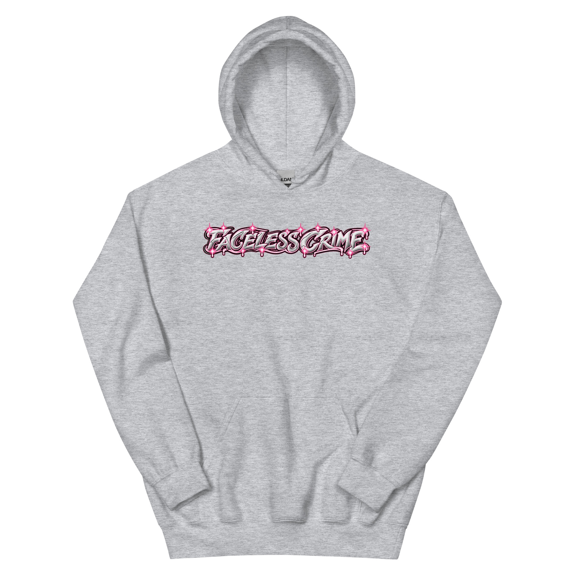 "FACELESS CRIME (PINK)" Unisex Hoodie - Image 4