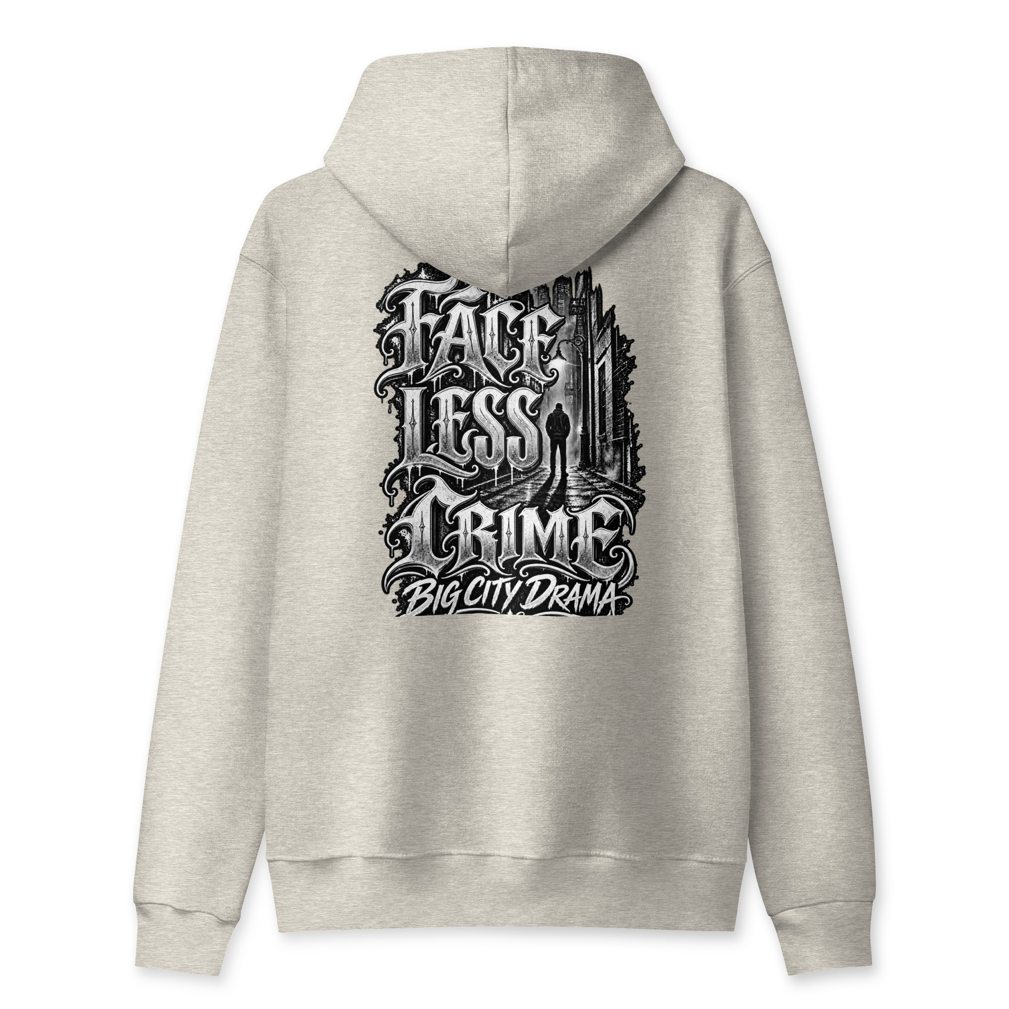"BIG CITY DRAMA BLK+WHT)" Unisex Full Zip Hoodie - Image 6