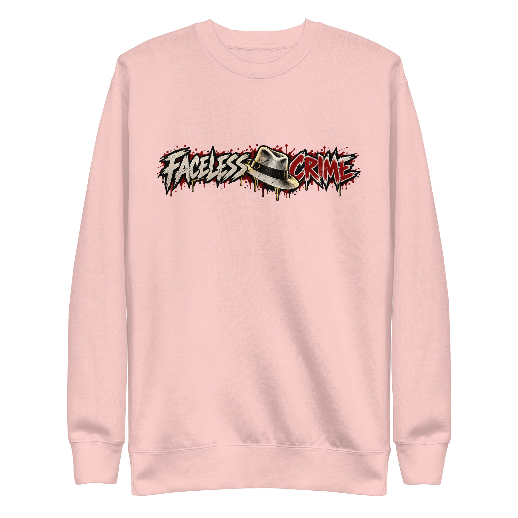"FACELESS CRIME (MAROON+GREY)" Unisex Premium Sweatshirt - Image 7