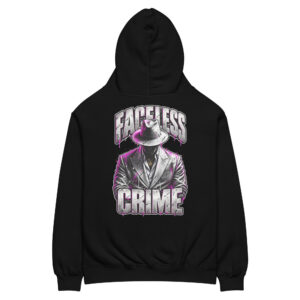 "FACELESS CRIME LOGO" (PURPLE) Unisex oversized hoodie