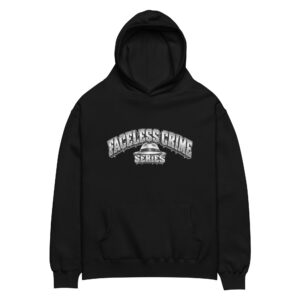 "FACELESS CRIME SERIES BLK +WHT" Unisex oversized hoodie