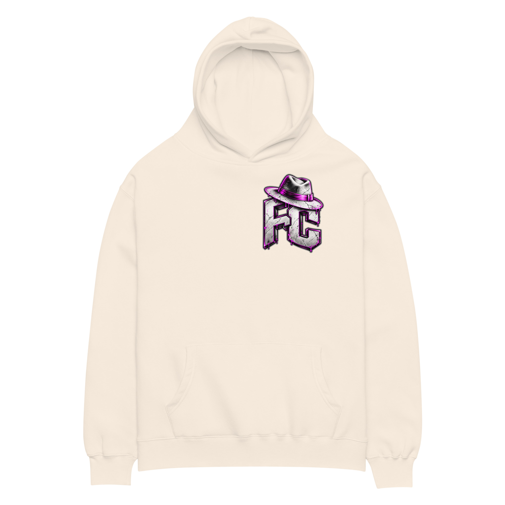 "FACELESS CRIME LOGO" (PURPLE) Unisex oversized hoodie - Image 21