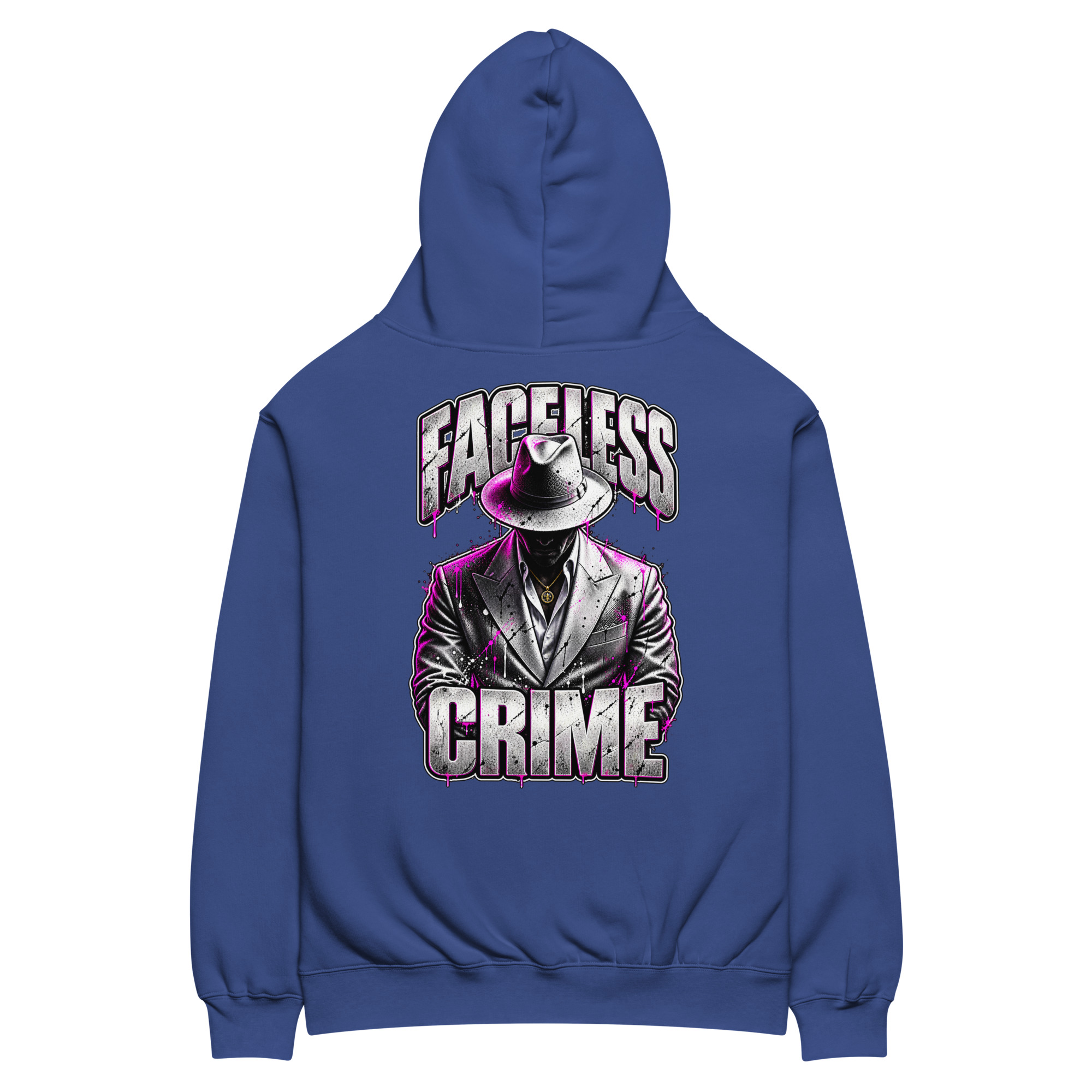 "FACELESS CRIME LOGO" (PURPLE) Unisex oversized hoodie - Image 6